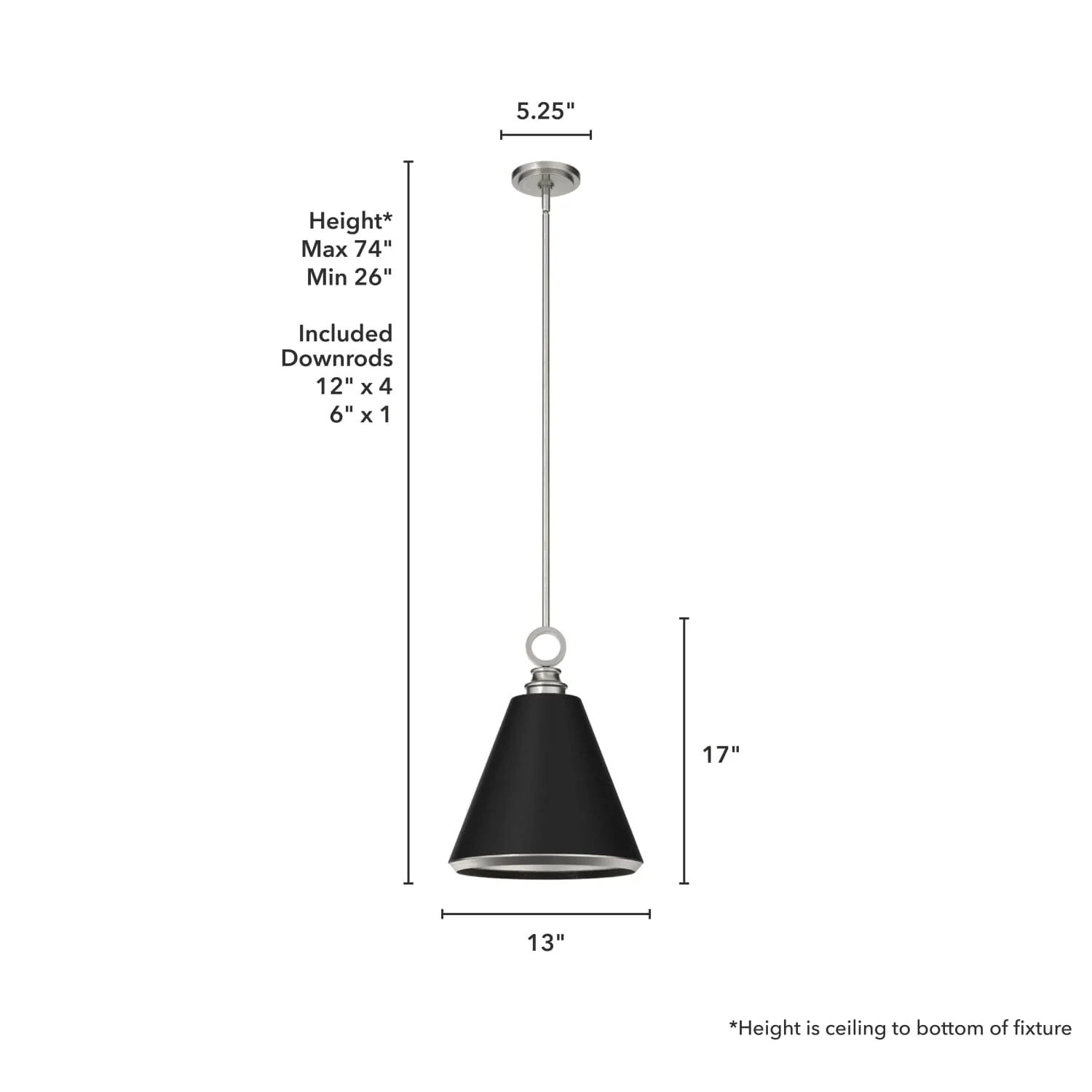 Klein 1 Light Metal 13 inch Pendant 7 Klein 1 Light Metal 13 inch Pendant
