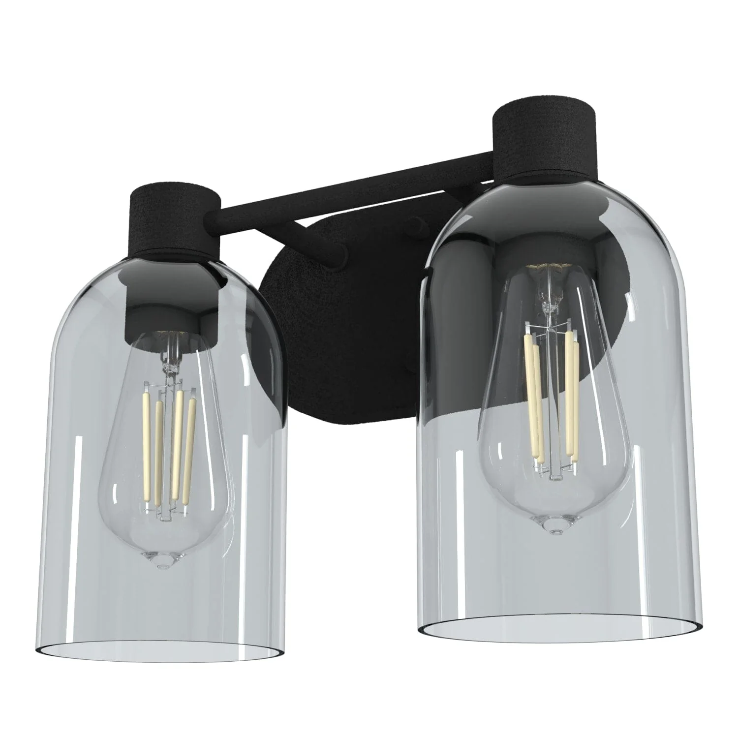 Lochemeade Smoked Glass 2 Light Vanity 6 Lochemeade Smoked Glass 2 Light Vanity