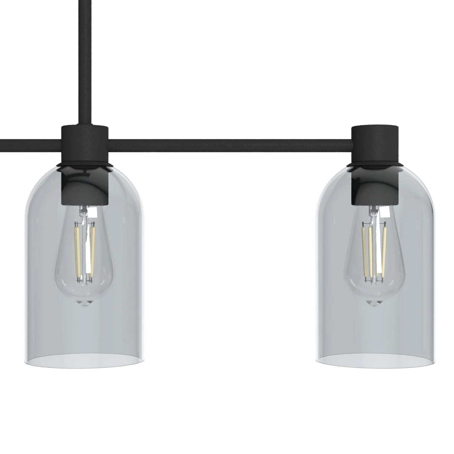 Lochemeade Smoked Glass 4 Light Linear Chandelier 10 Lochemeade Smoked Glass 4 Light Linear Chandelier