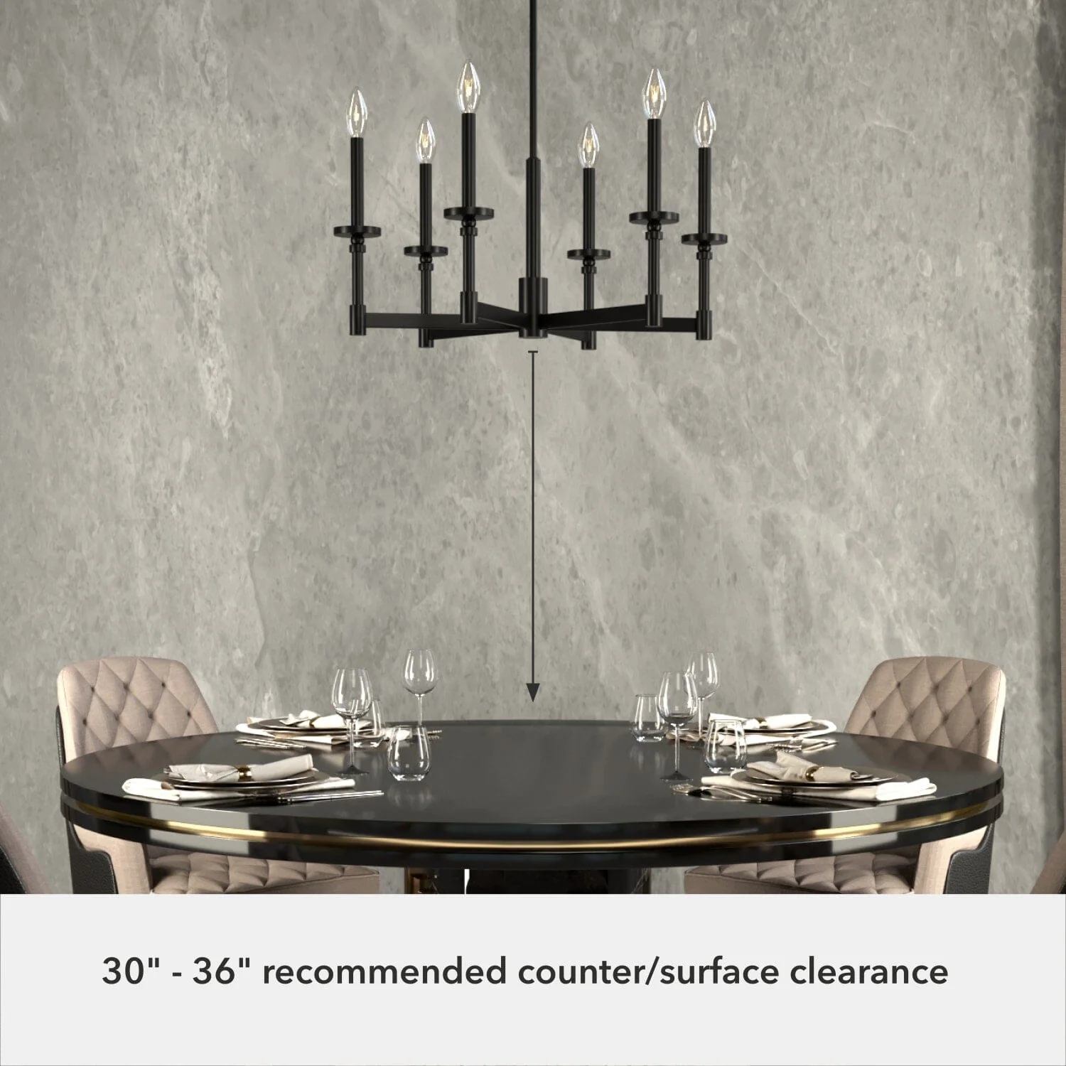 Briargrove Single Tier Chandelier 5 Briargrove Single Tier Chandelier