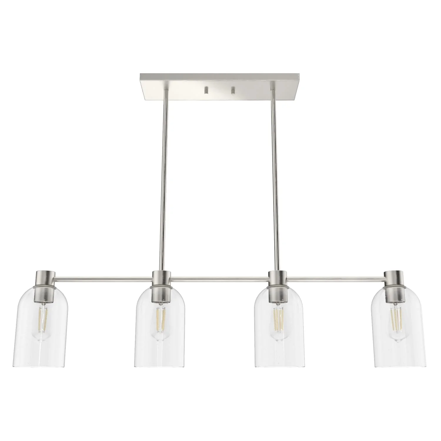 Lochemeade Clear Seeded Glass 4 Light Linear Chandelier 13 Lochemeade Clear Seeded Glass 4 Light Linear Chandelier