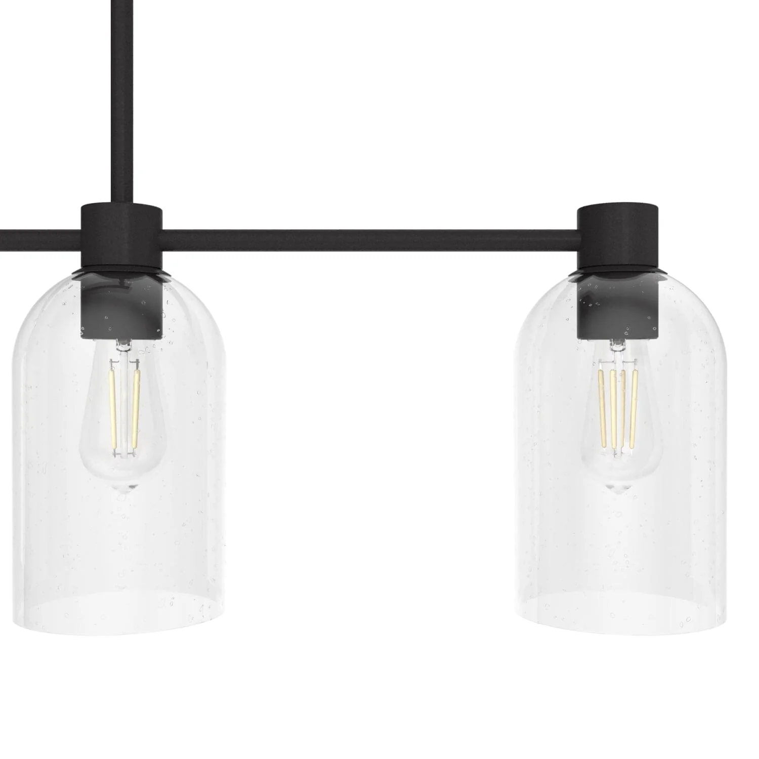 Lochemeade Clear Seeded Glass 4 Light Linear Chandelier 17 Lochemeade Clear Seeded Glass 4 Light Linear Chandelier