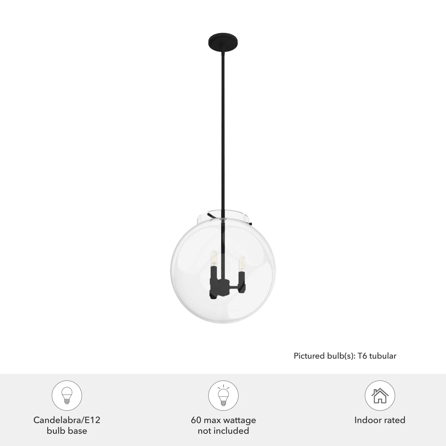 Sacha 3 Light Globe Pendant 3 Sacha 3 Light Globe Pendant