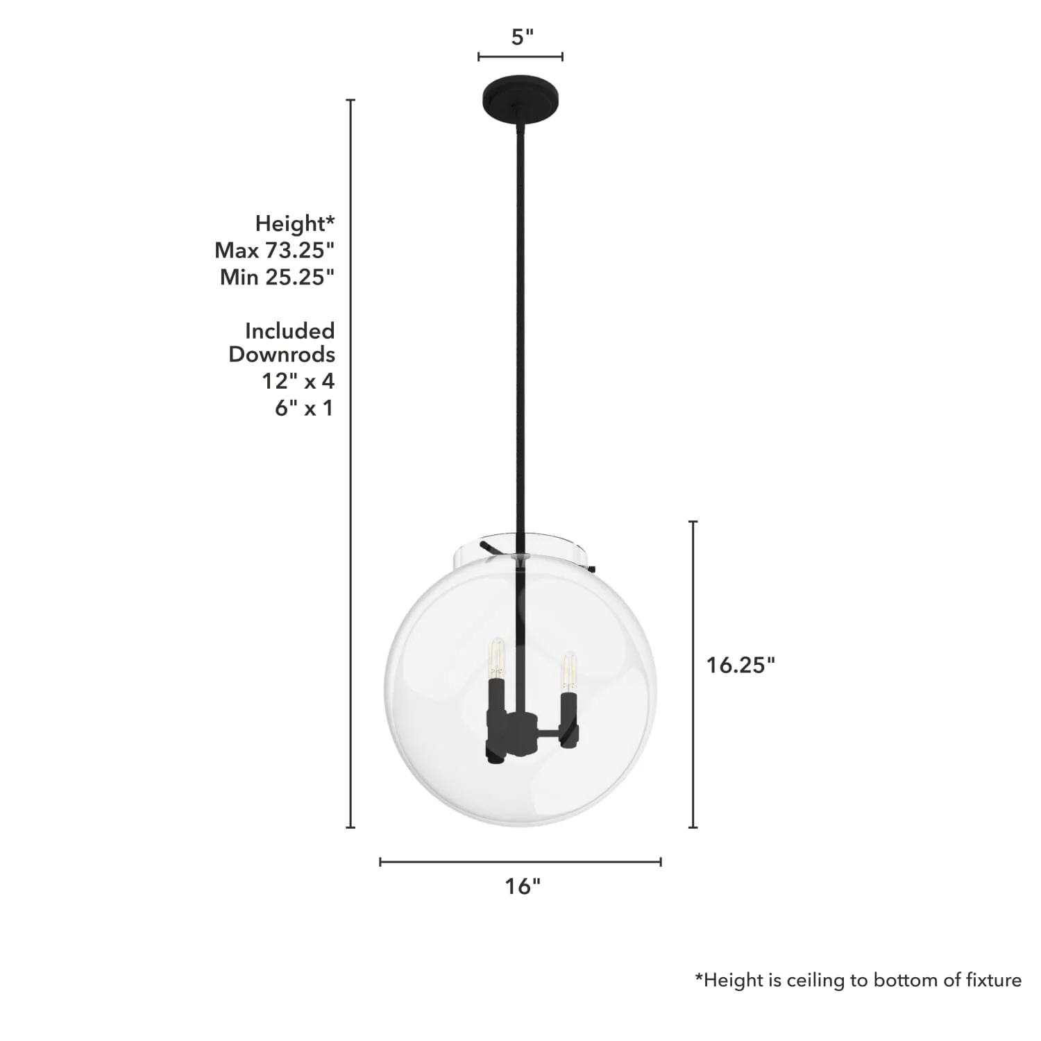 Sacha 3 Light Globe Pendant 4 Sacha 3 Light Globe Pendant