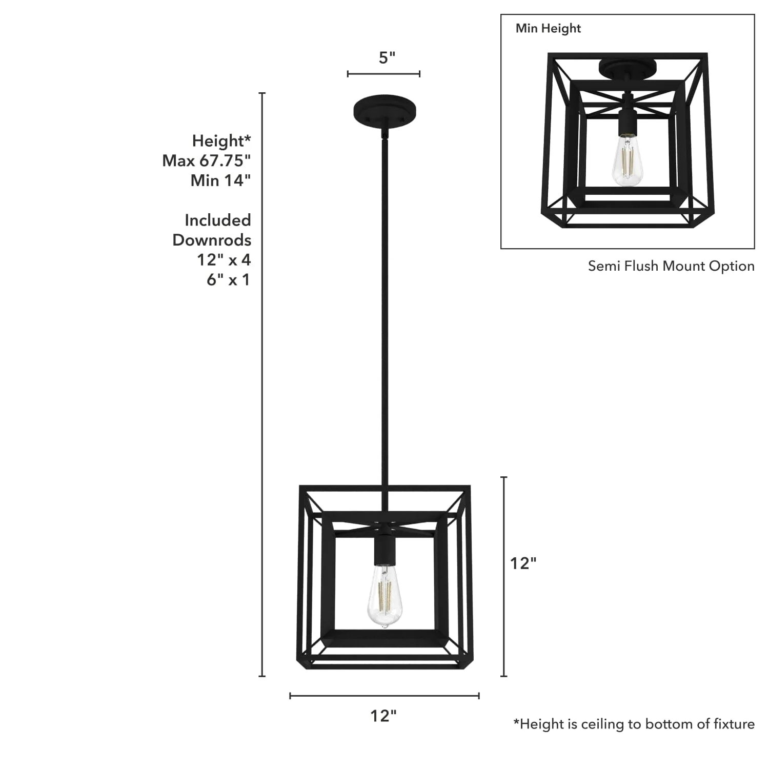 Doherty Convertible 1 Light Pendant 12 inch 4 Doherty Convertible 1 Light Pendant 12 inch