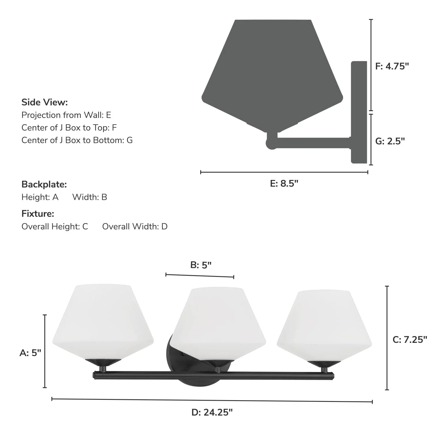 Celestial Valley 3 Light Medium 24 Inch Vanity 7 Celestial Valley 3 Light Medium 24 Inch Vanity
