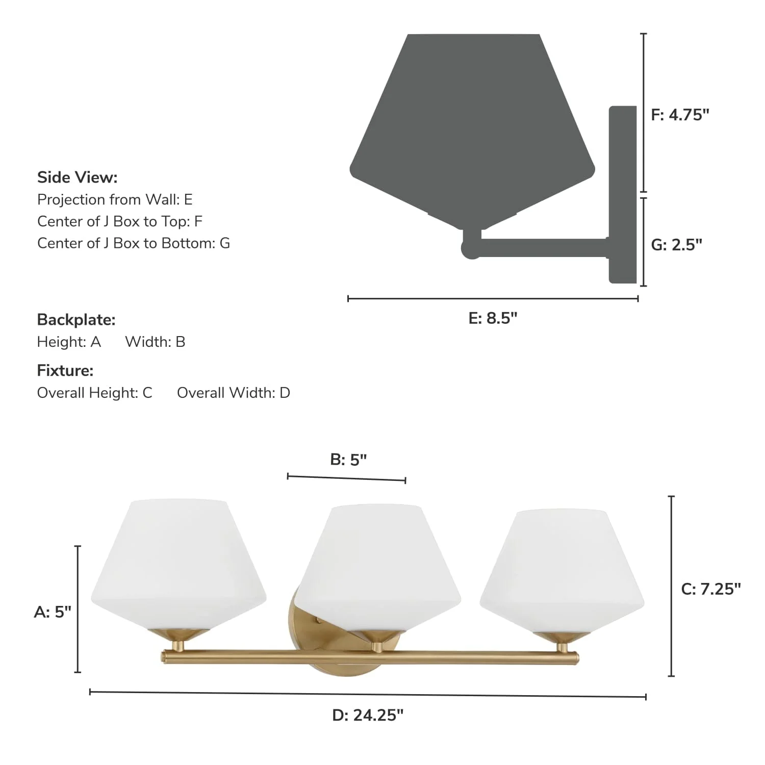 Celestial Valley 3 Light Medium 24 Inch Vanity 8 Celestial Valley 3 Light Medium 24 Inch Vanity