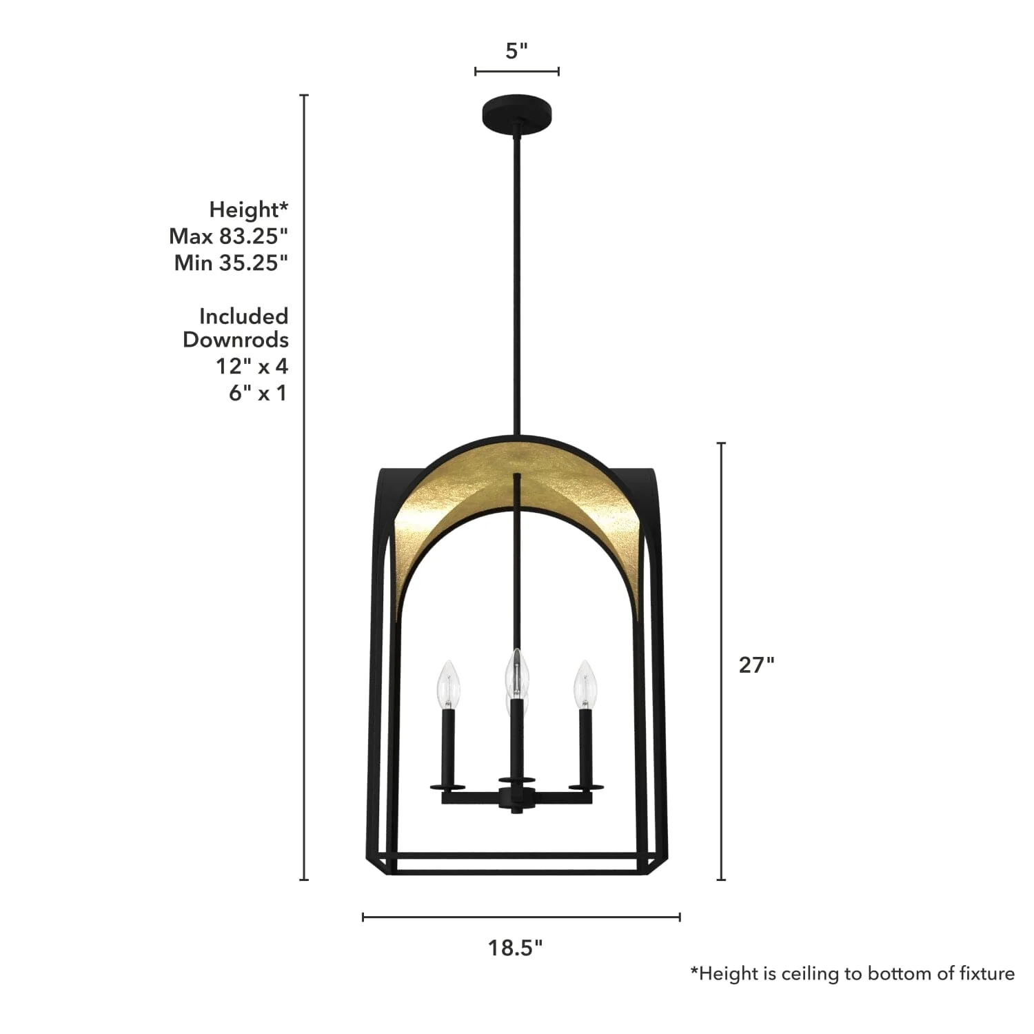 Dukestown 4 Light Pendant 18 inch 4 Dukestown 4 Light Pendant 18 inch
