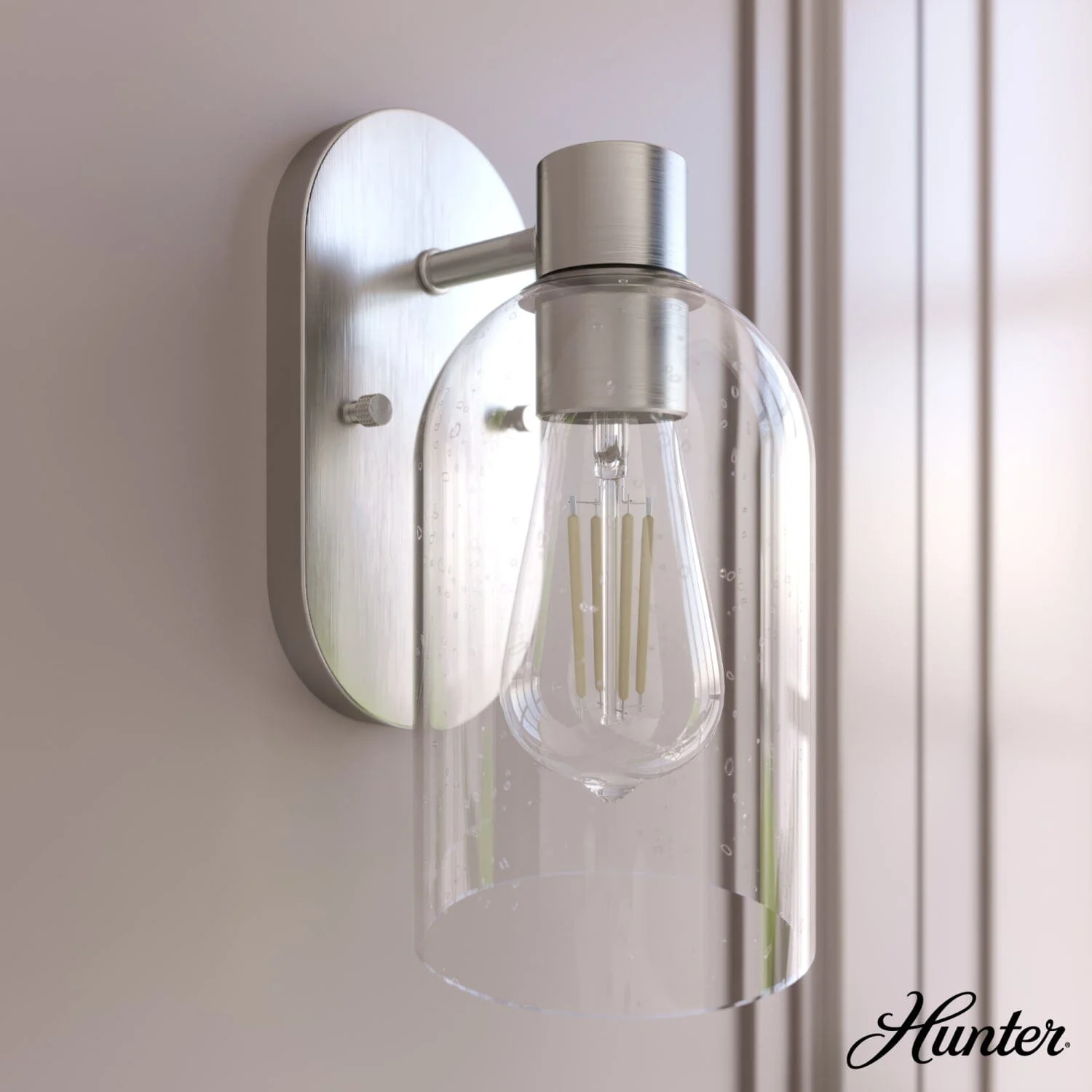 Lochemeade Clear Seeded Glass 1 Light Sconce 2 Lochemeade Clear Seeded Glass 1 Light Sconce