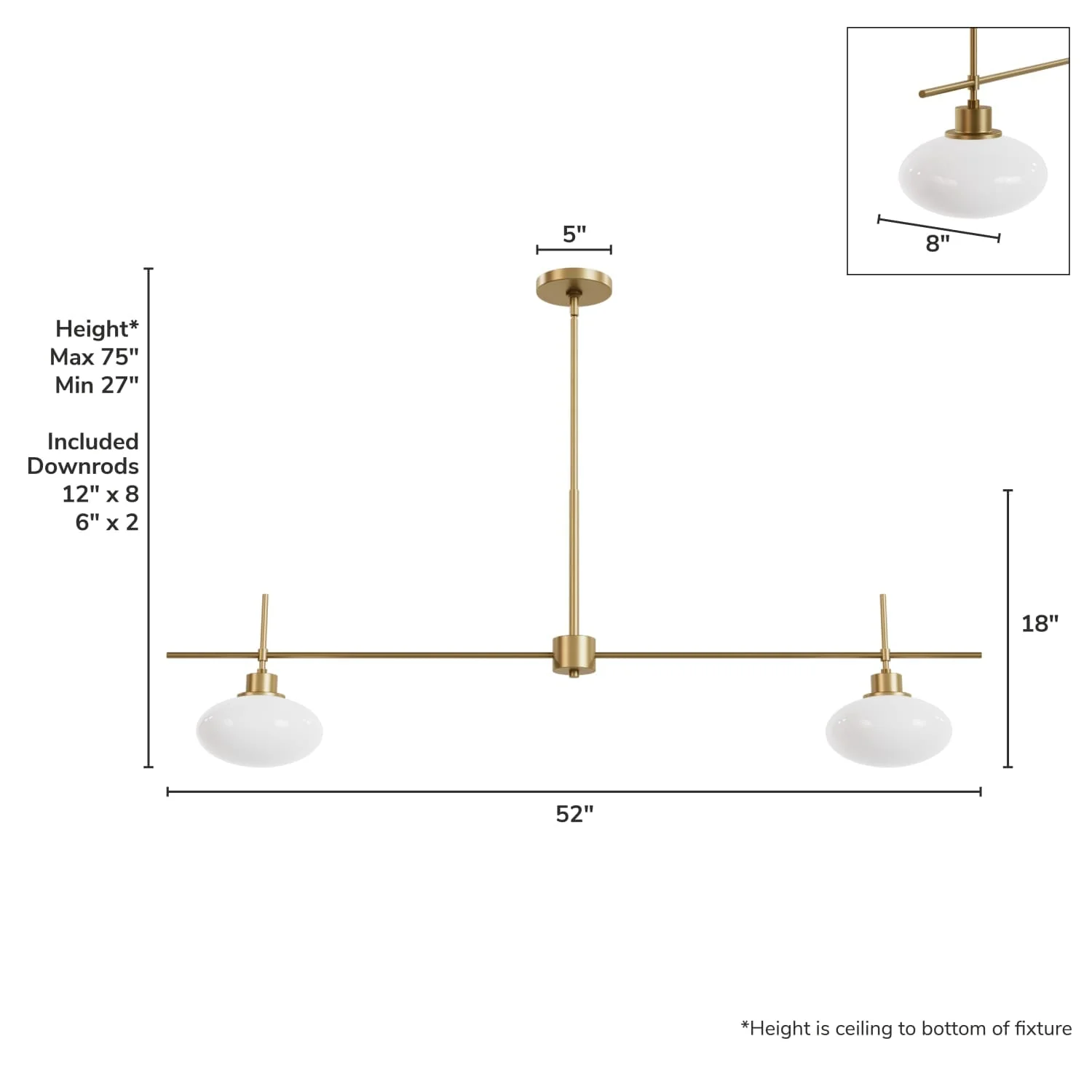 Getty Jasmine Roth 2 Light Large 52 Inch Linear 6 Getty Jasmine Roth 2 Light Large 52 Inch Linear