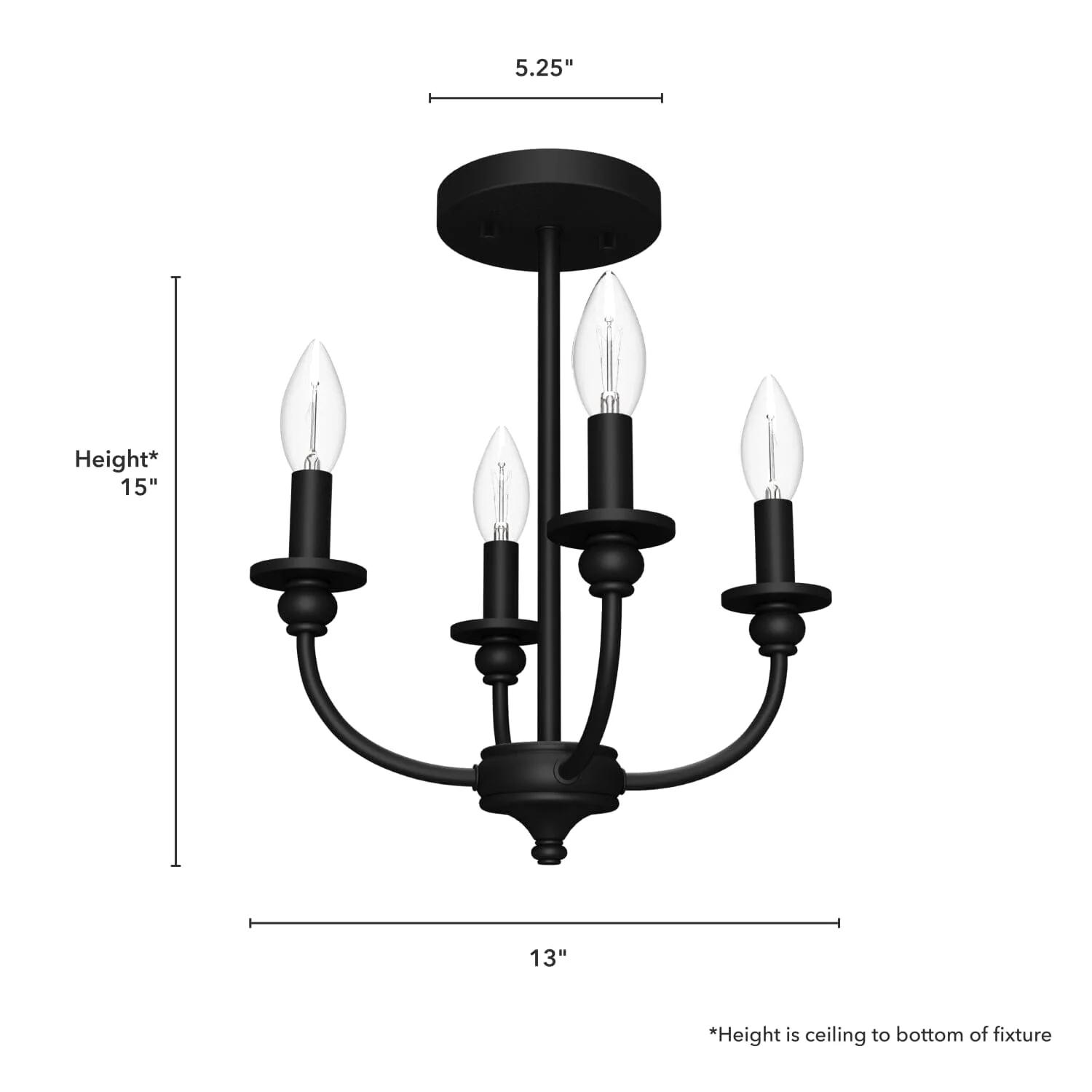 Southcrest 4 Light Semi-Flush Mount 10 Southcrest 4 Light Semi-Flush Mount