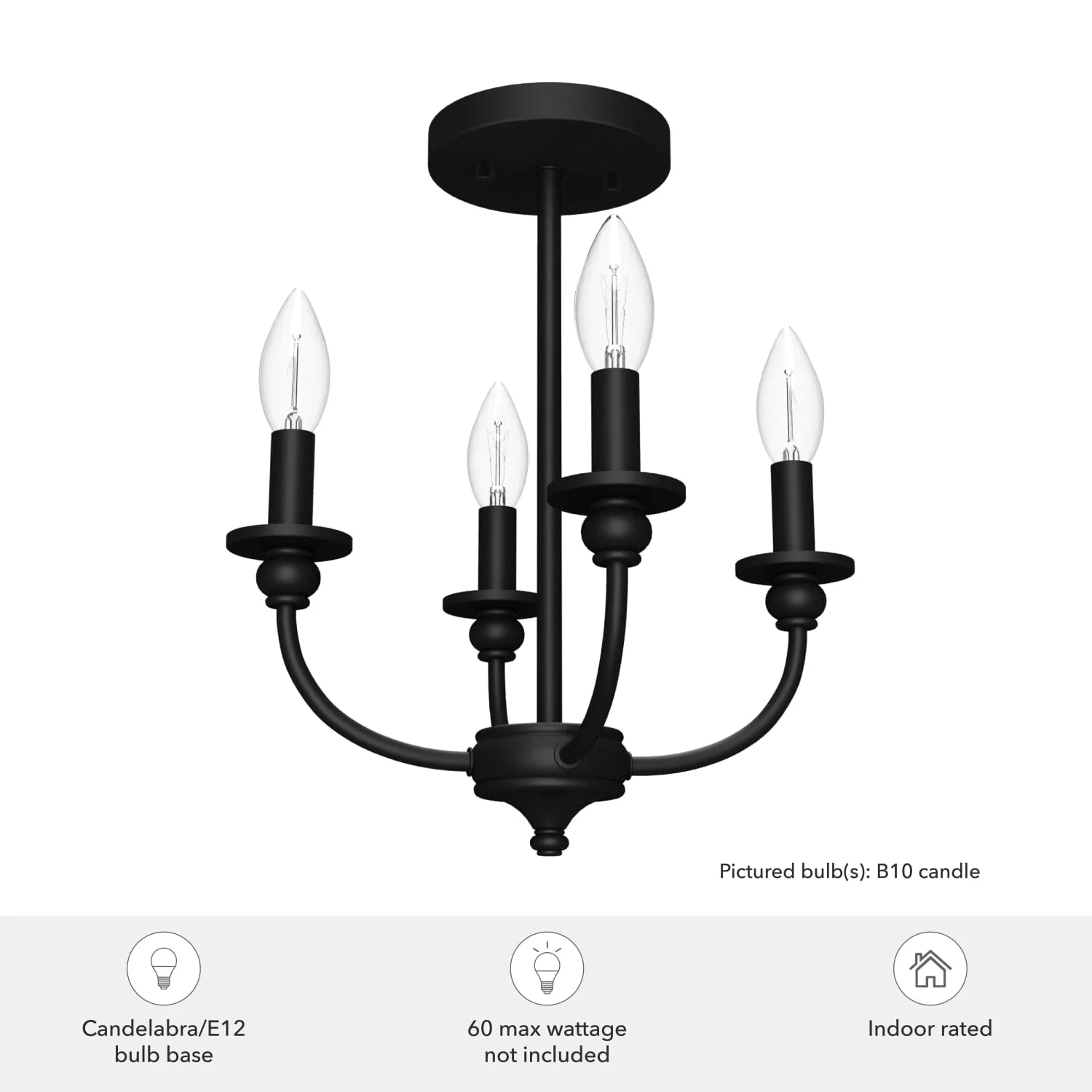 Southcrest 4 Light Semi-Flush Mount 7 Southcrest 4 Light Semi-Flush Mount
