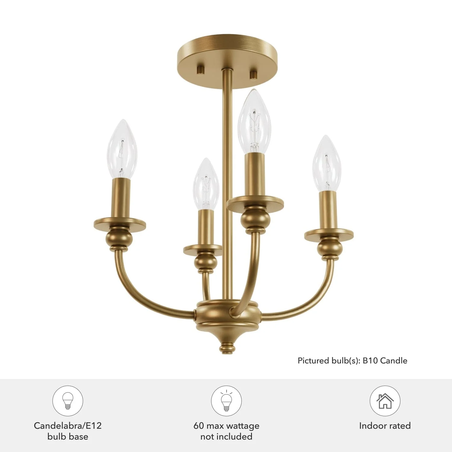 Southcrest 4 Light Semi-Flush Mount 8 Southcrest 4 Light Semi-Flush Mount