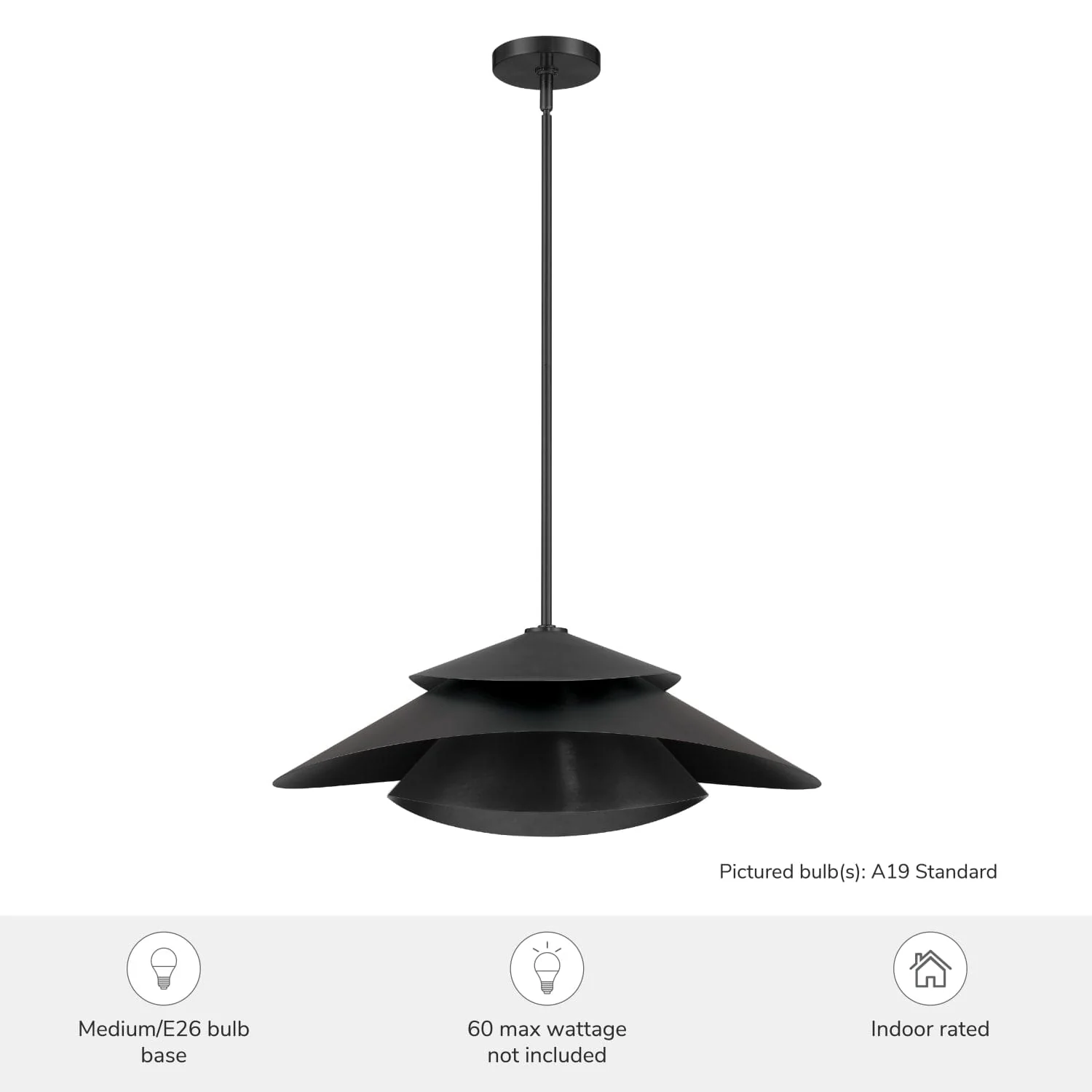 Hiro 1 Light Extra Large 24 Inch Pendant 5 Hiro 1 Light Extra Large 24 Inch Pendant