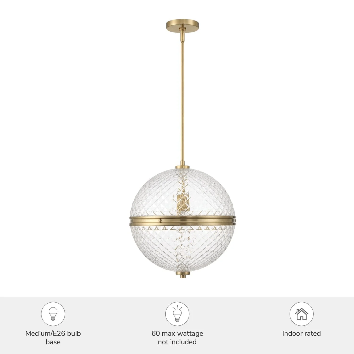 Bay Hollow 1 Light Large 16 Inch Pendant 3 Bay Hollow 1 Light Large 16 Inch Pendant