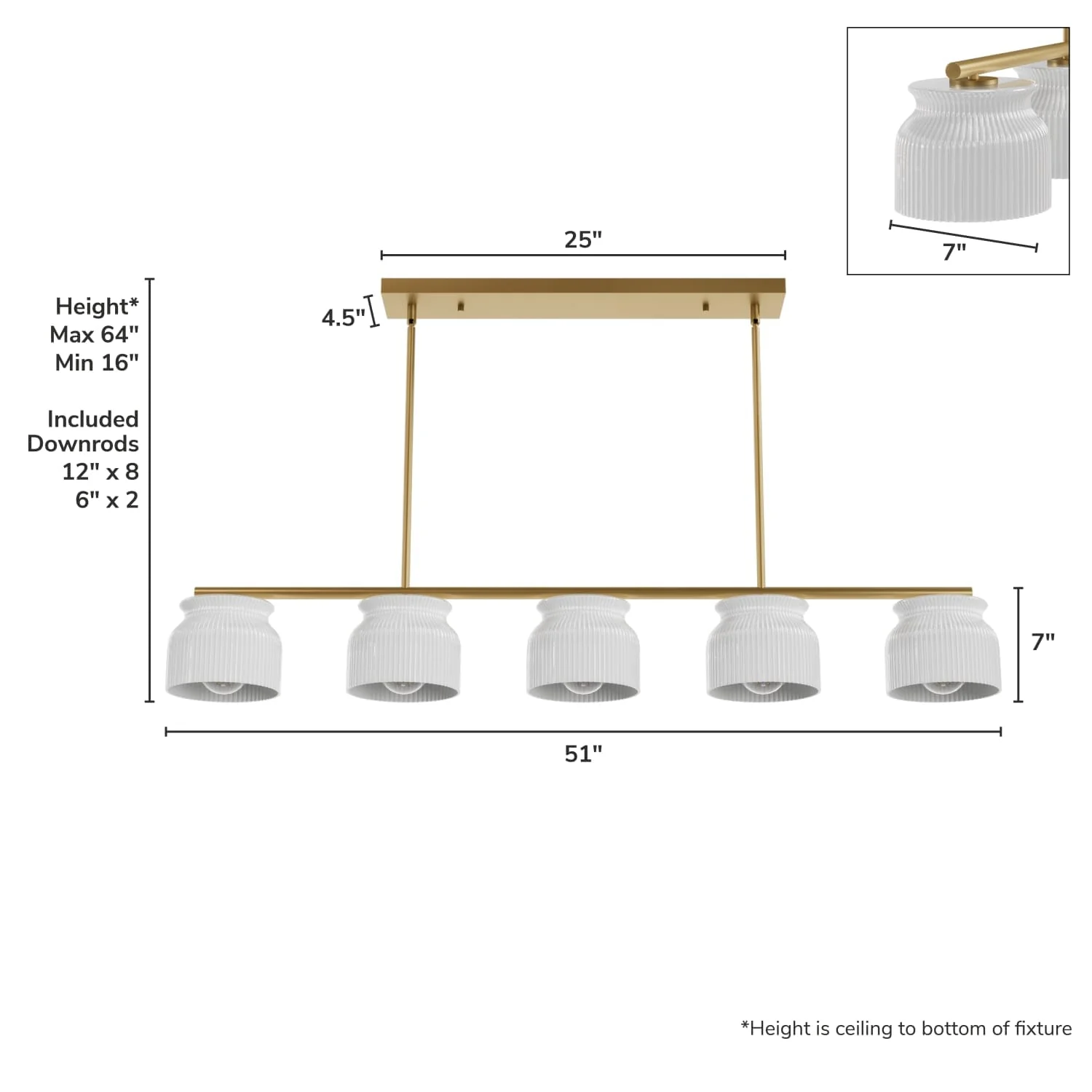Harlowe Jasmine Roth 5 Light Large 51 Inch Linear 4 Harlowe Jasmine Roth 5 Light Large 51 Inch Linear