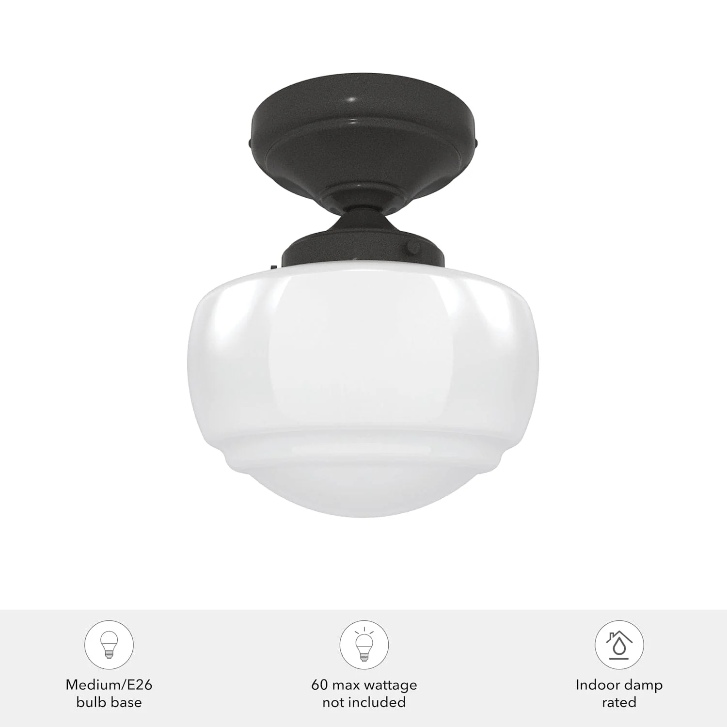 Saddle Creek Shiny Cased White Glass 1 Light Mini Semi Flush 6 Saddle Creek Shiny Cased White Glass 1 Light Mini Semi Flush