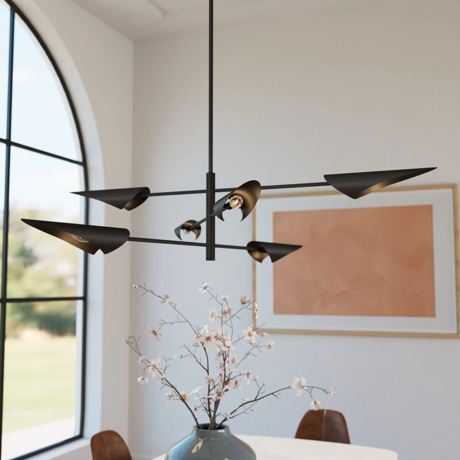 Merian 6 Light Large 60 Inch Chandelier 1 Merian 6 Light Large 60 Inch Chandelier