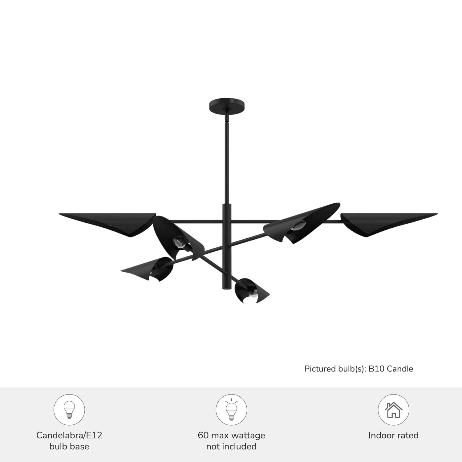Merian 6 Light Large 60 Inch Chandelier 3 Merian 6 Light Large 60 Inch Chandelier