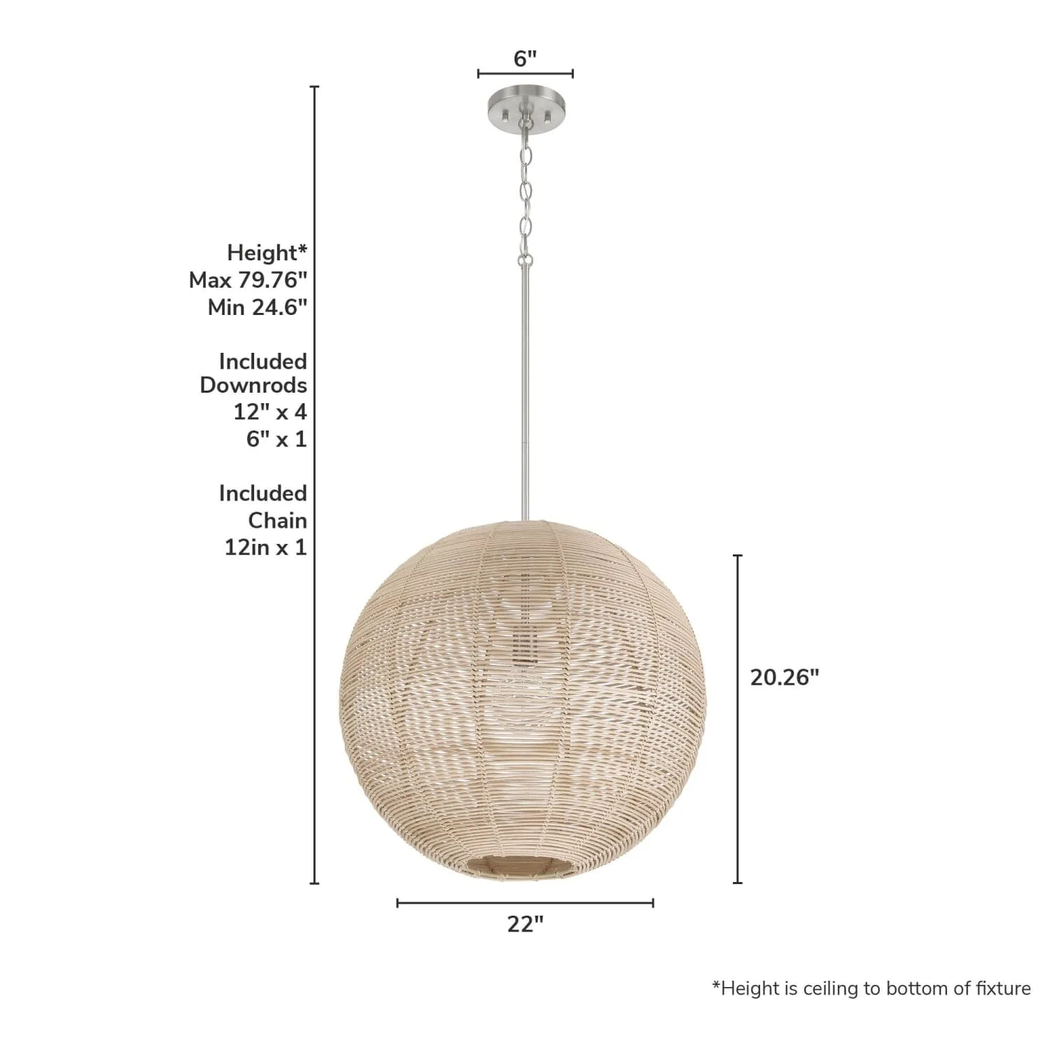 Berkeley 1 Light Large 22 Inch Pendant 4 Berkeley 1 Light Large 22 Inch Pendant