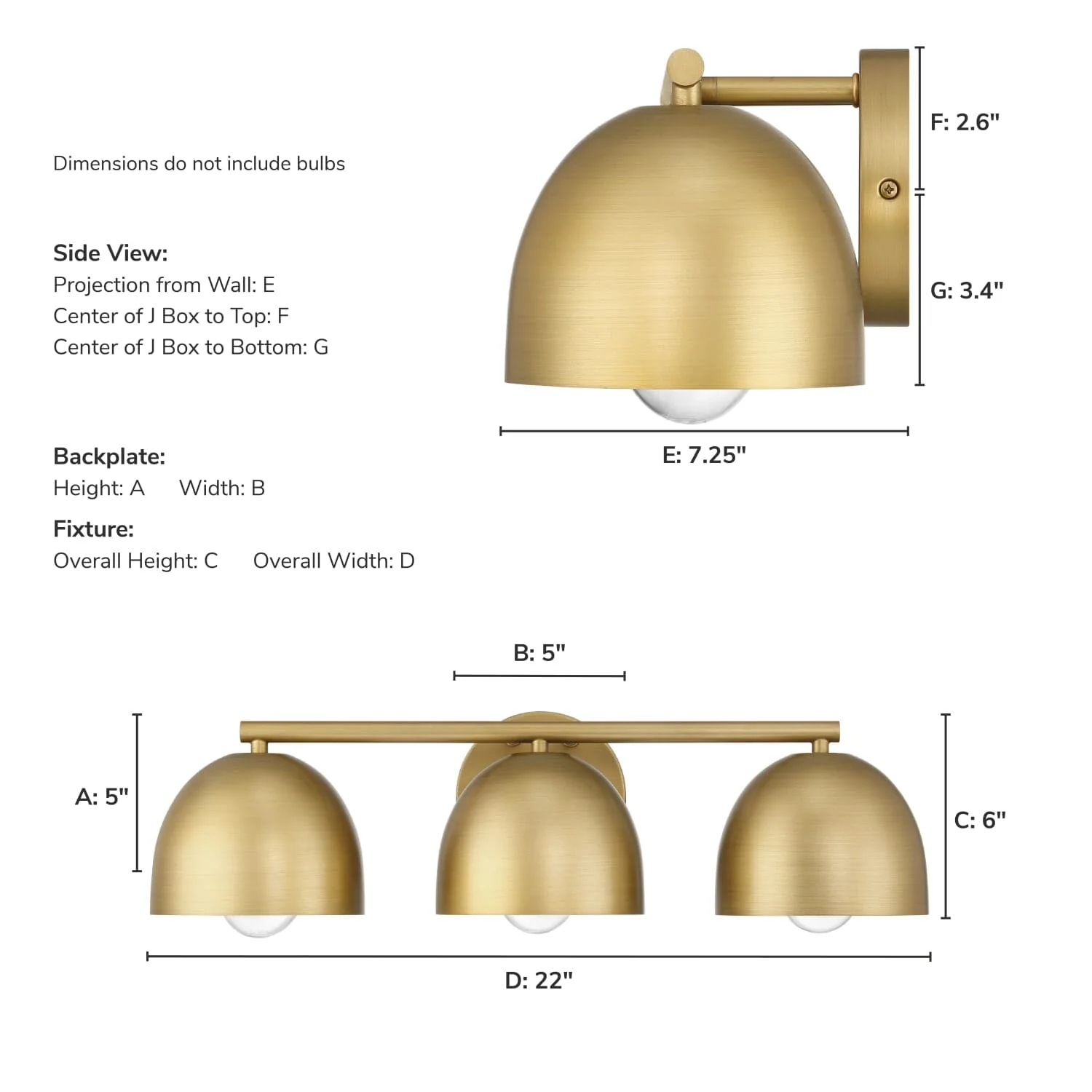 Erling 3 Light Medium 22 Inch Vanity 8 Erling 3 Light Medium 22 Inch Vanity