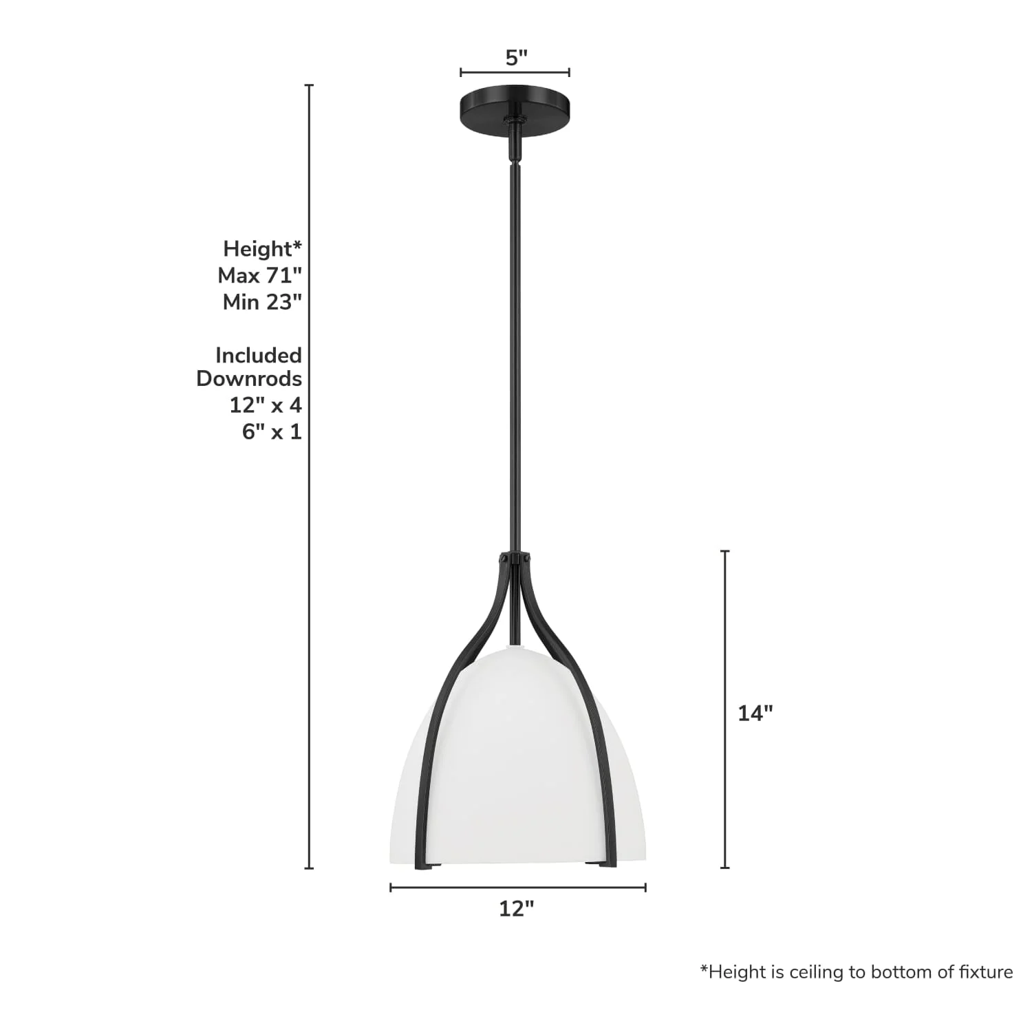 Arcelia White Glass 1 Light Medium 12 Inch Pendant 7 Arcelia White Glass 1 Light Medium 12 Inch Pendant