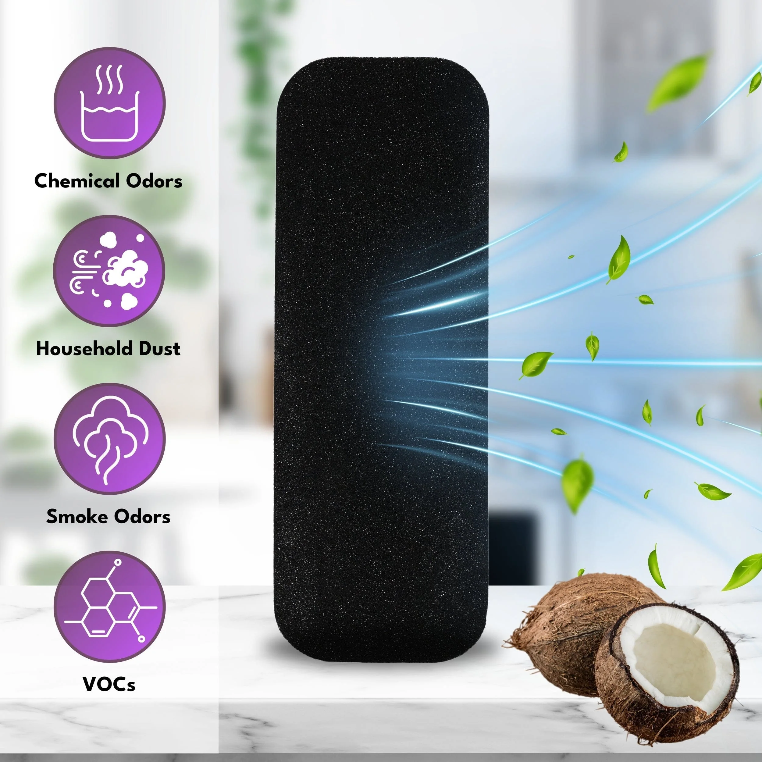 Hunter Fan Company Coconut Carbon Ceiling Fan Blade Air Filters 4 Hunter Fan Company Coconut Carbon Ceiling Fan Blade Air Filters