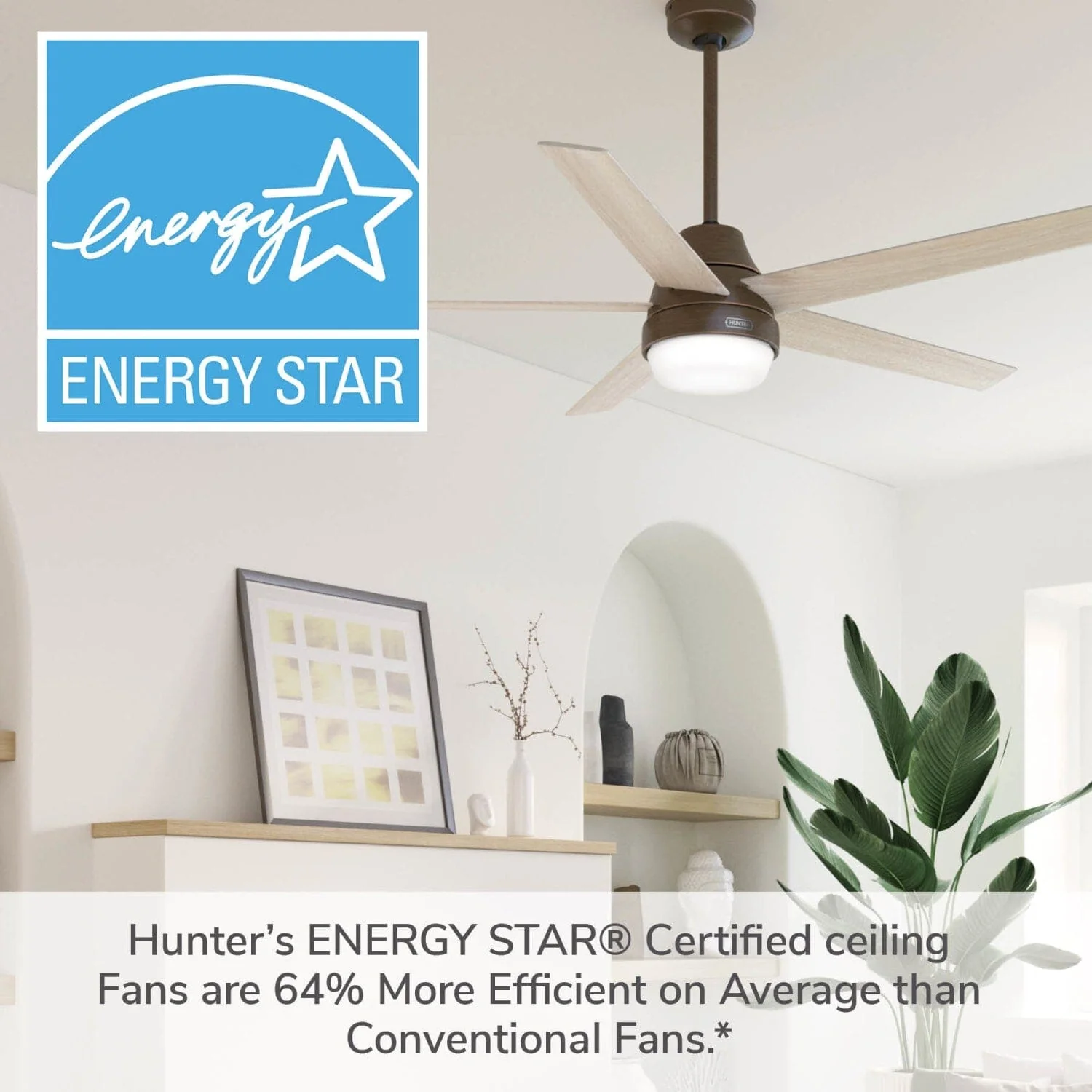 Aerodyne Indoor Smart Fan Energy Star with LED and Reversible Blades and Remote 60 inch 71 Aerodyne Indoor Smart Fan Energy Star with LED and Reversible Blades and Remote 60 inch
