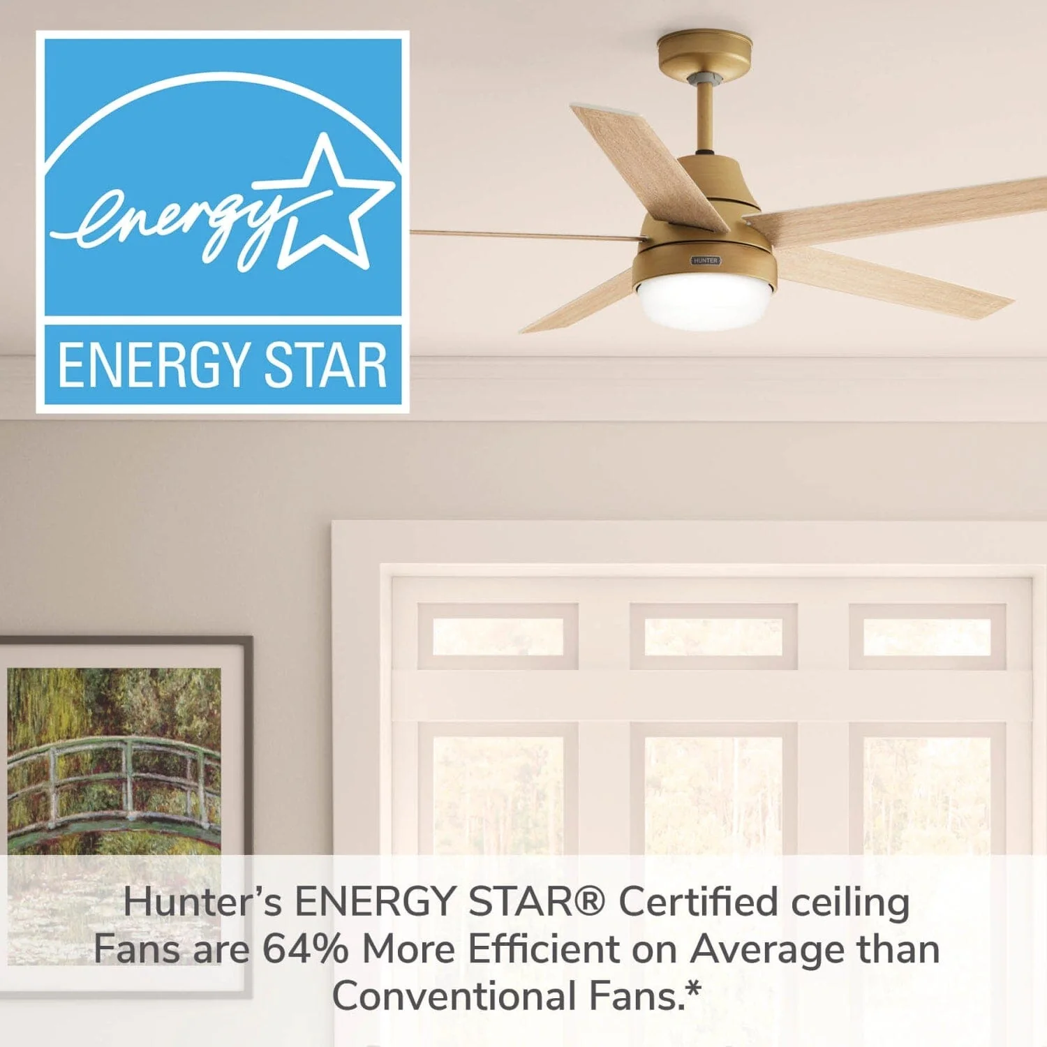 Aerodyne Indoor Smart Fan Energy Star with LED and Reversible Blades and Remote 60 inch 72 Aerodyne Indoor Smart Fan Energy Star with LED and Reversible Blades and Remote 60 inch