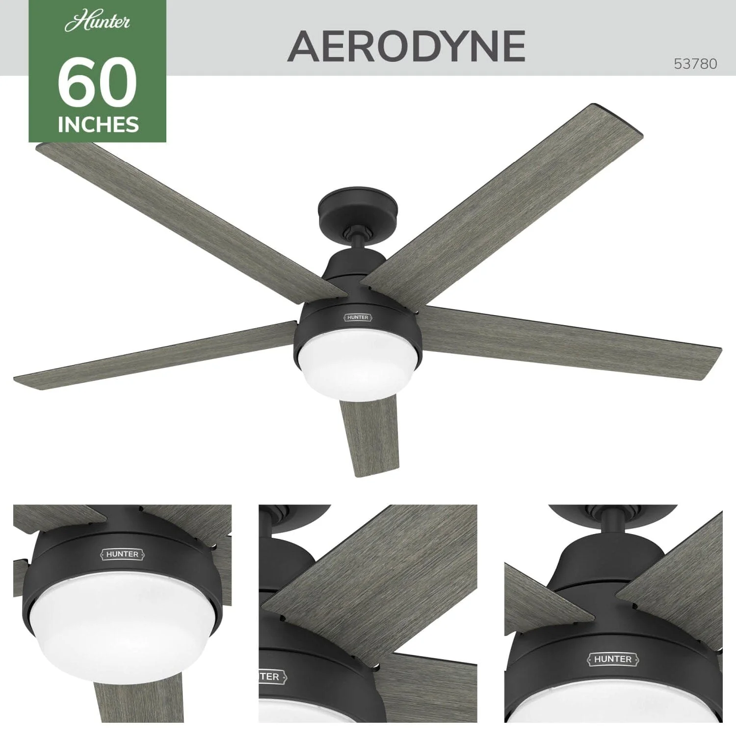 Aerodyne Indoor Smart Fan Energy Star with LED and Reversible Blades and Remote 60 inch 8 Aerodyne Indoor Smart Fan Energy Star with LED and Reversible Blades and Remote 60 inch
