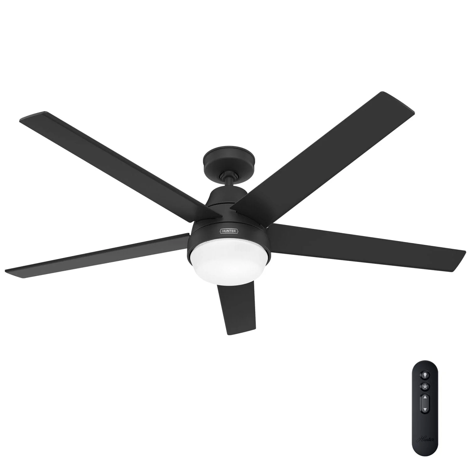 Aerodyne Indoor Smart Fan Energy Star with LED and Reversible Blades and Remote 60 inch 4 Matte Black - Matte Black