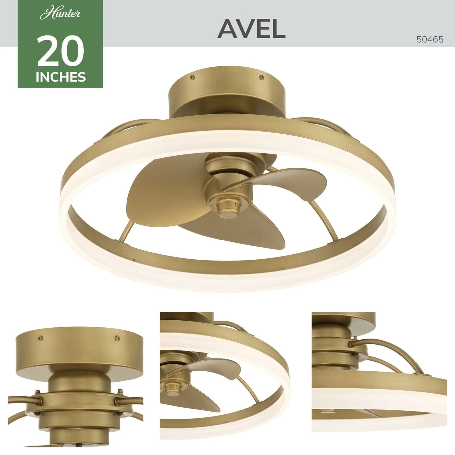 Avel Indoor SureSpeed Low Profile Fandelier 20 inch with Light and Remote 5 Avel Indoor SureSpeed Low Profile Fandelier 20 inch with Light and Remote