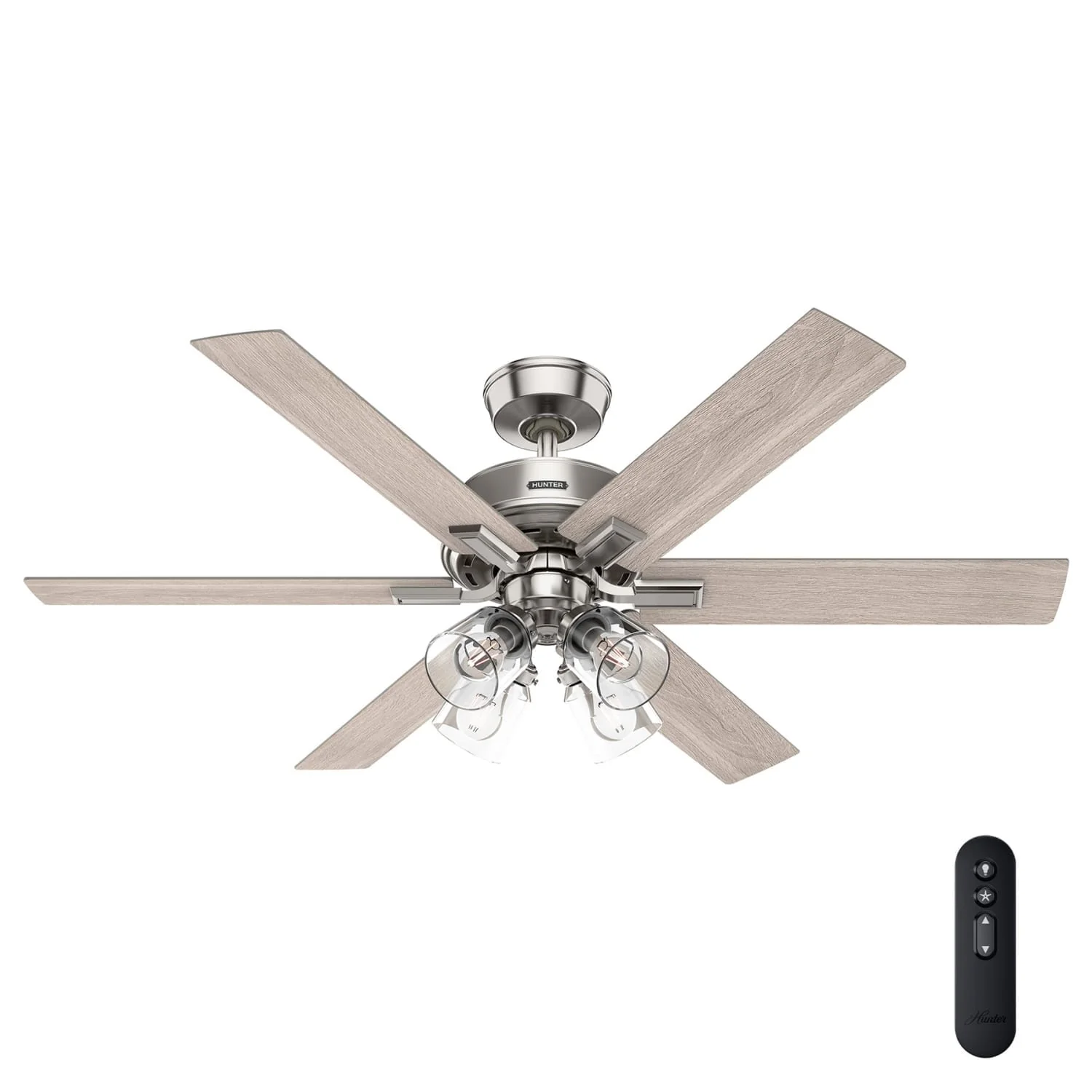 Brushed Nickel - Light Gray Oak