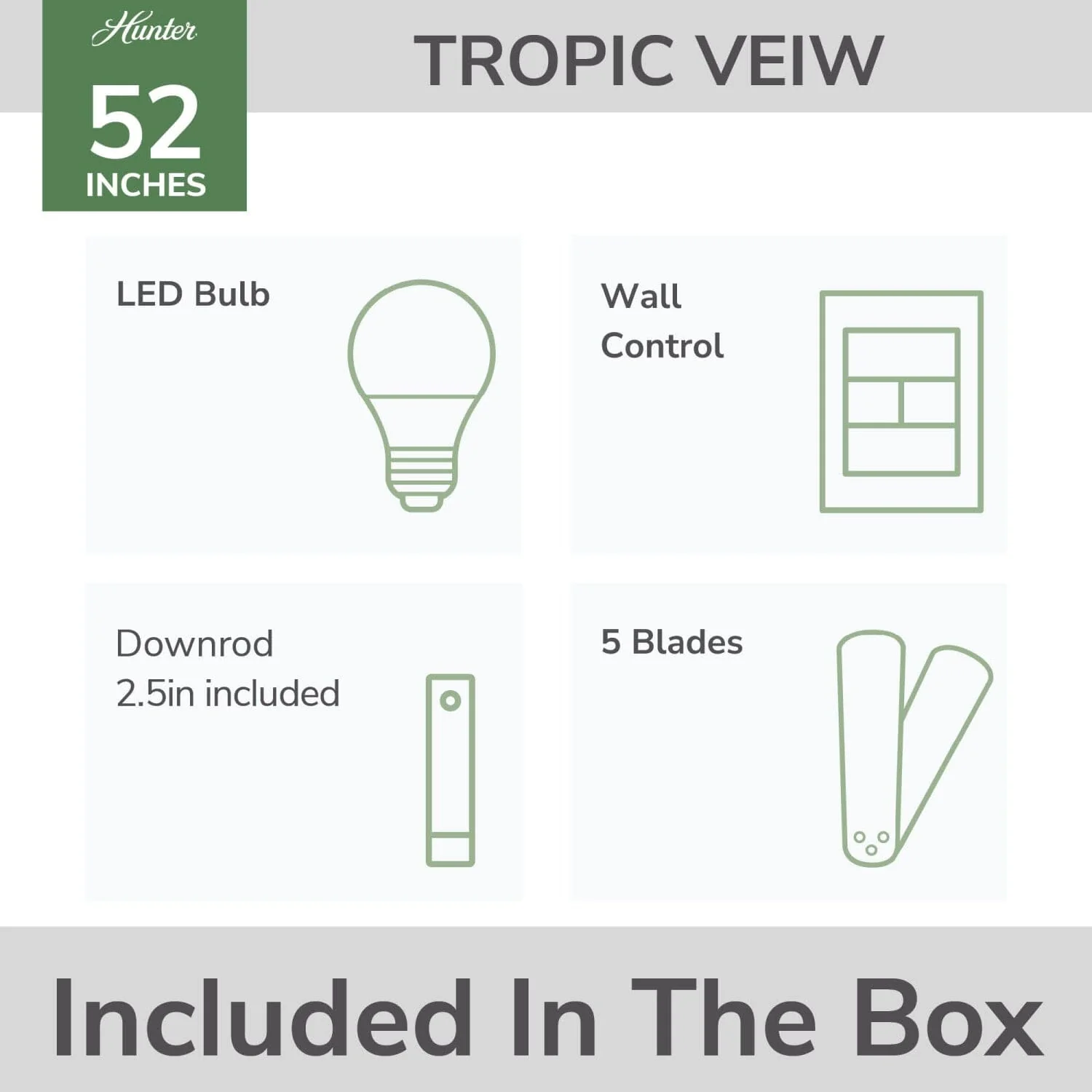 Tropic View Outdoor with LED Light 52 inch with Wall Control 18 Tropic View Outdoor with LED Light 52 inch with Wall Control