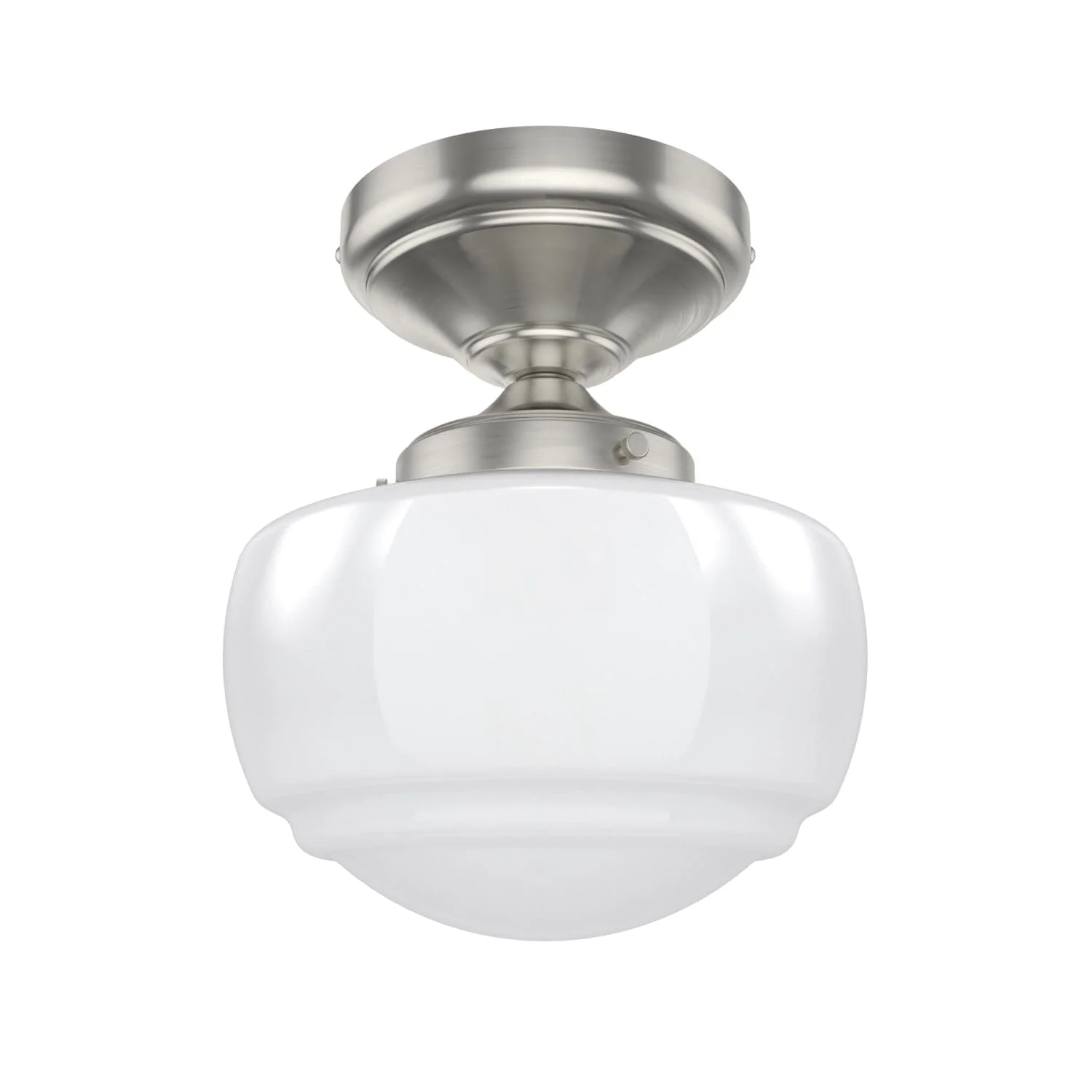 Saddle Creek Shiny Cased White Glass 1 Light Mini Semi Flush 12 Saddle Creek Shiny Cased White Glass 1 Light Mini Semi Flush