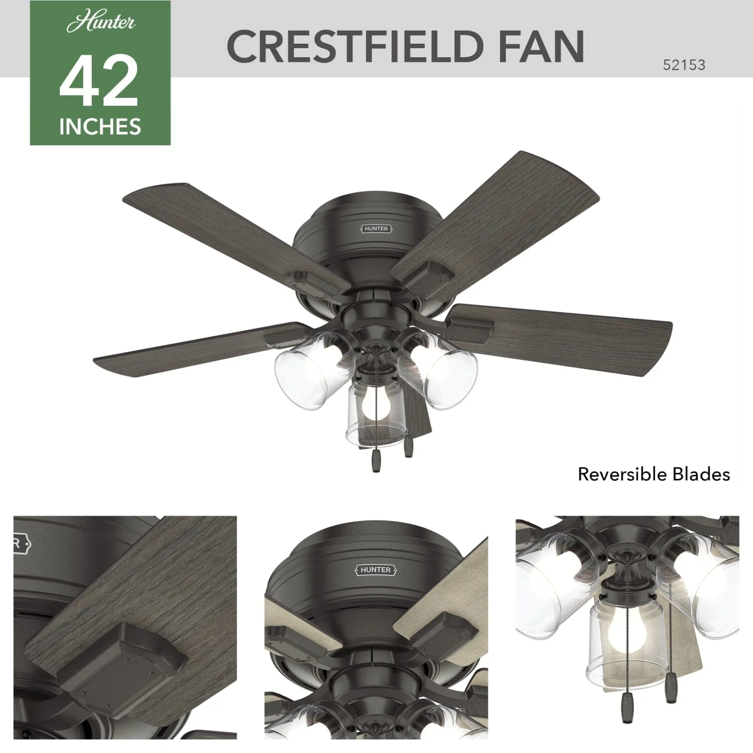 Crestfield Low Profile with 3 Lights 42 inch 11 Crestfield Low Profile with 3 Lights 42 inch