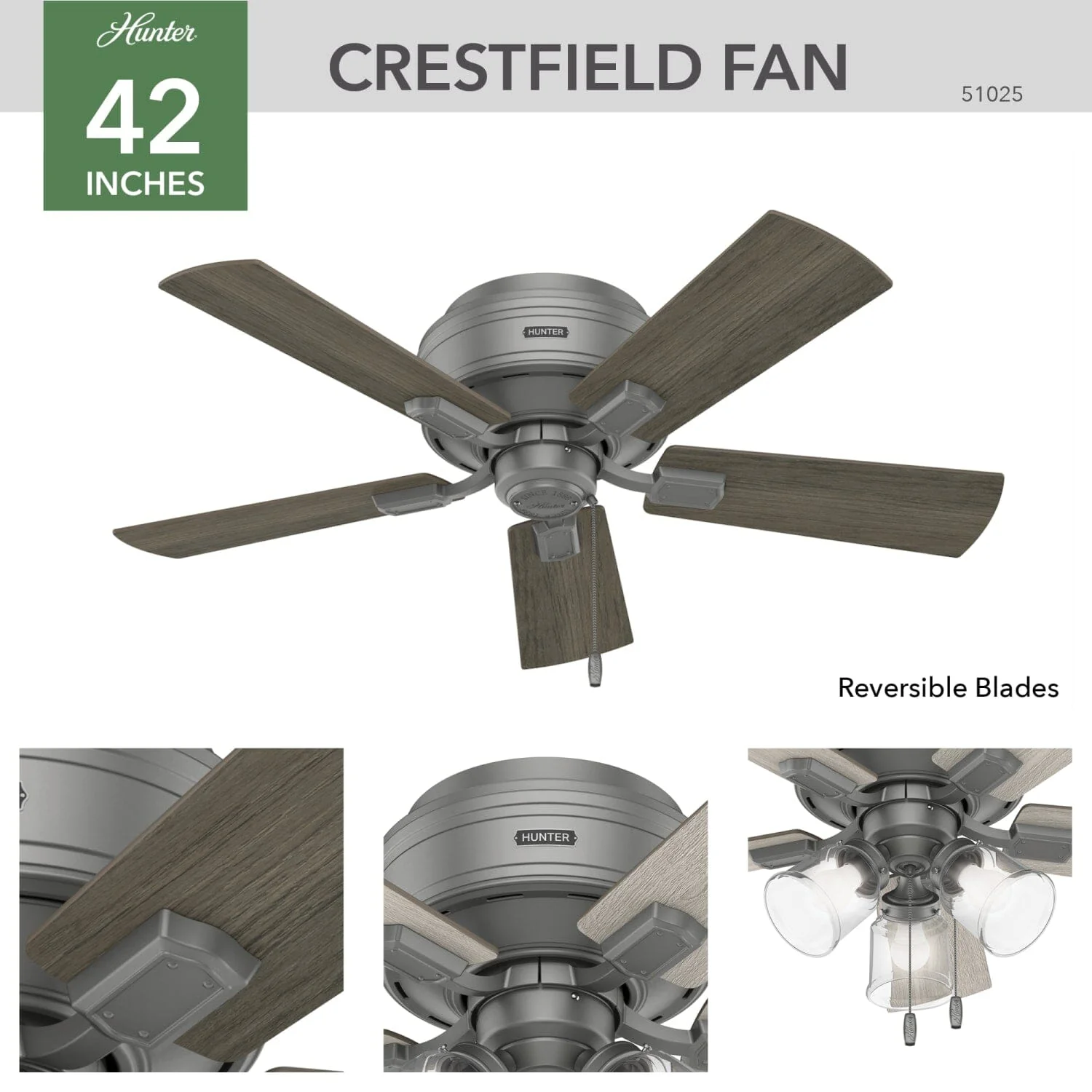 Crestfield Low Profile with 3 Lights 42 inch 9 Crestfield Low Profile with 3 Lights 42 inch