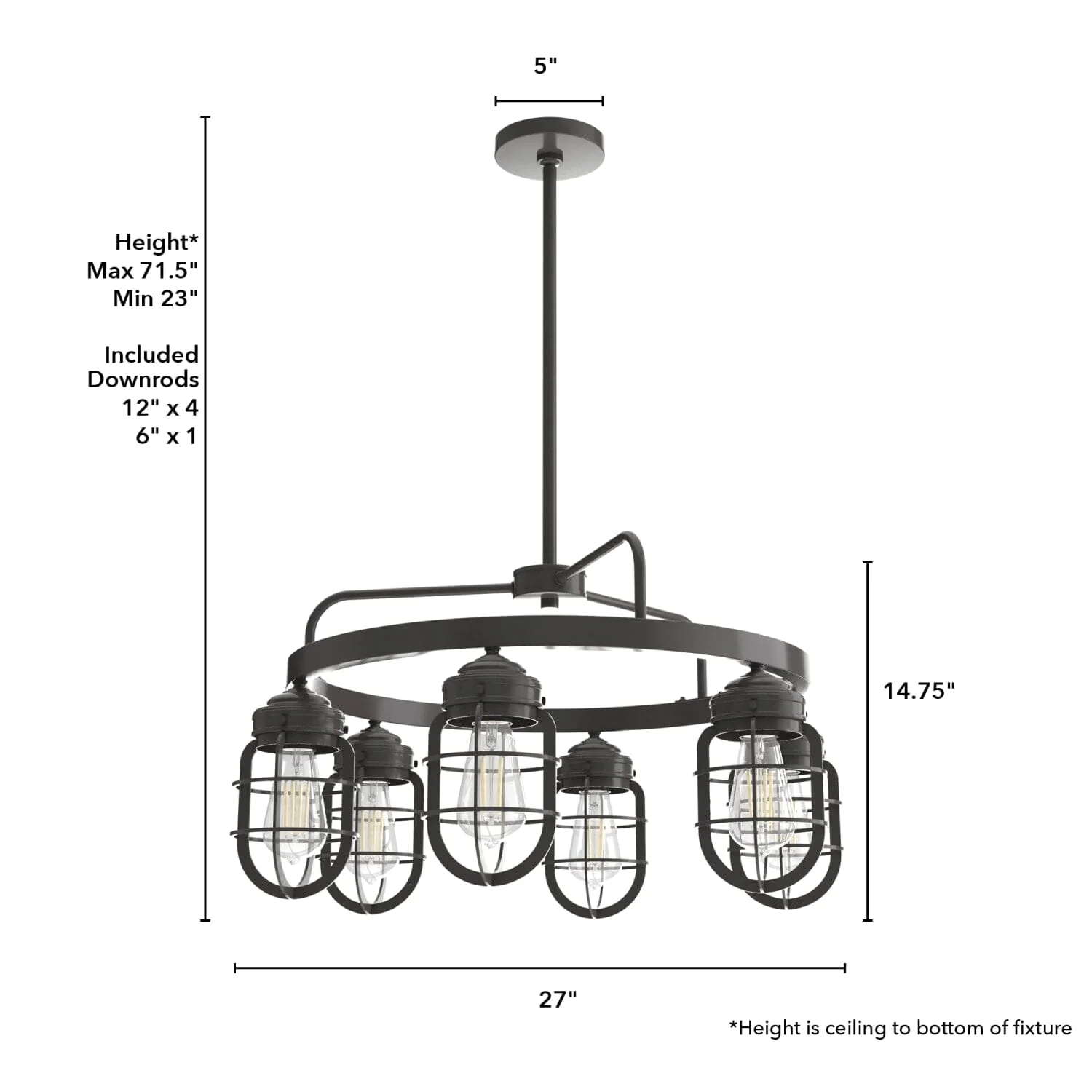Starklake 6 Light Chandelier 7 Starklake 6 Light Chandelier