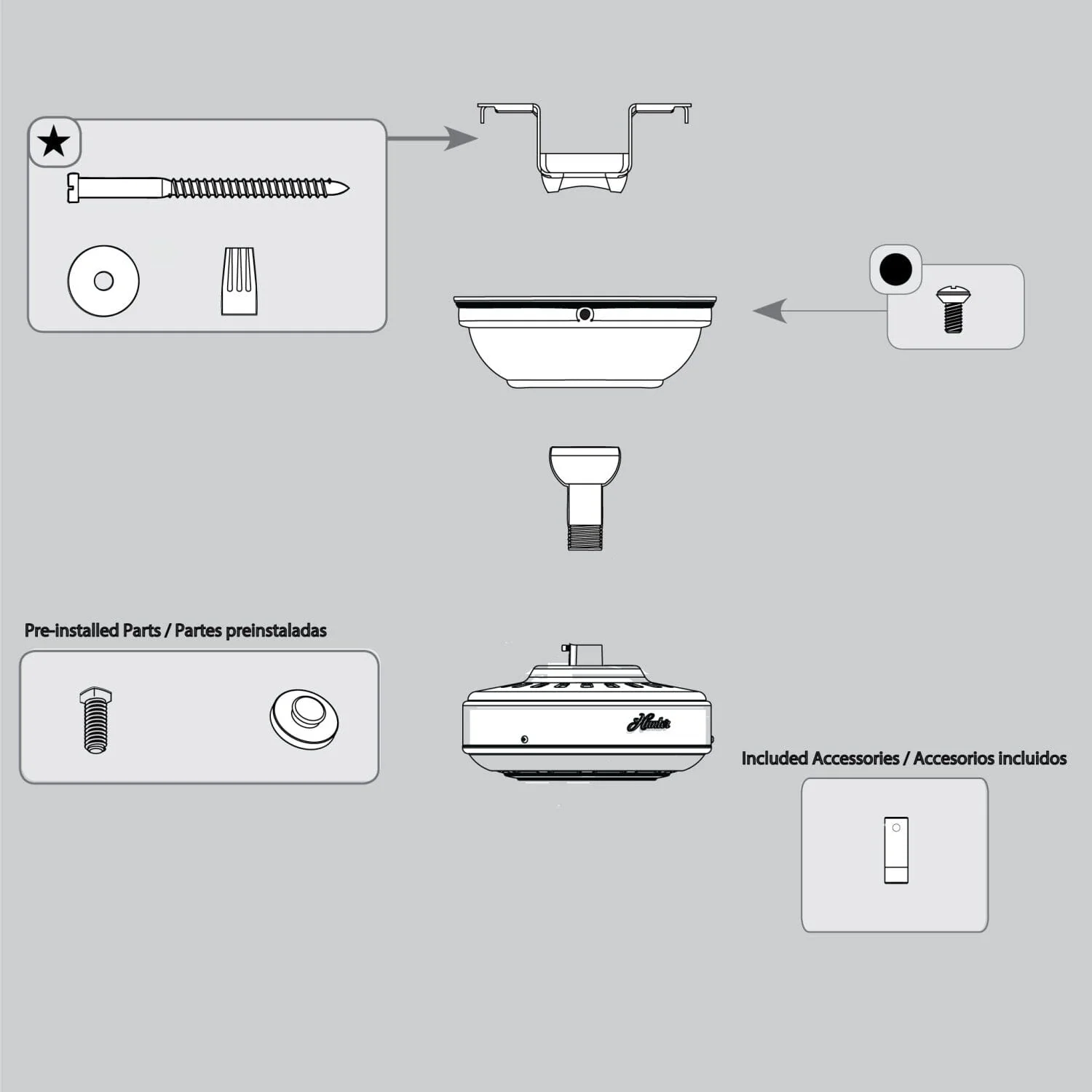 Hanging System Kit-Antique Pewter - K006501306