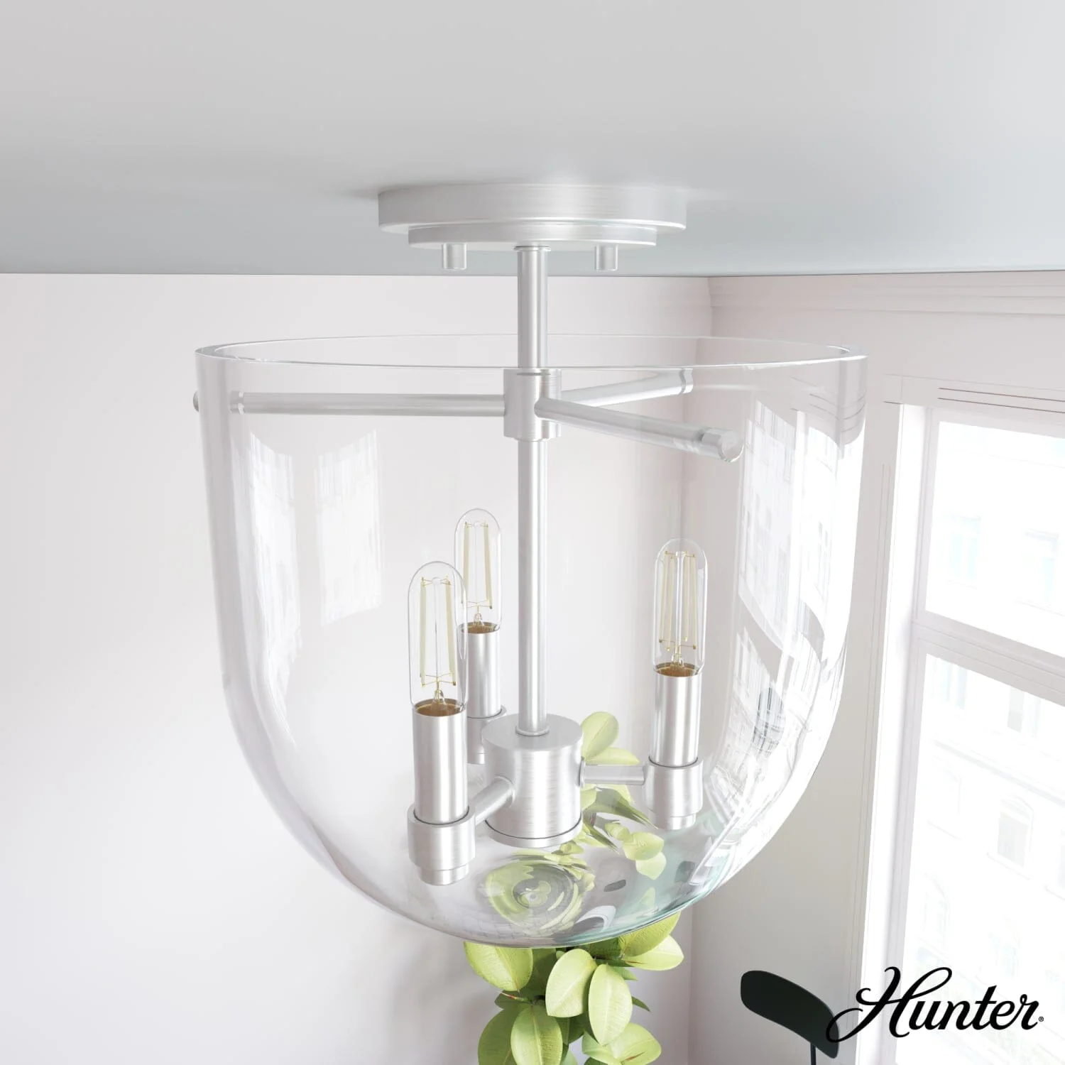 Sacha 3 Light Semi-Flush Mount