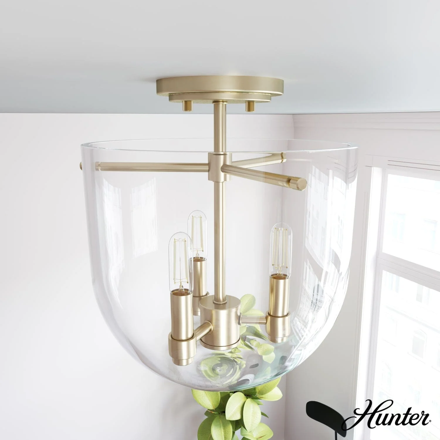 Sacha 3 Light Semi-Flush Mount 3 Sacha 3 Light Semi-Flush Mount