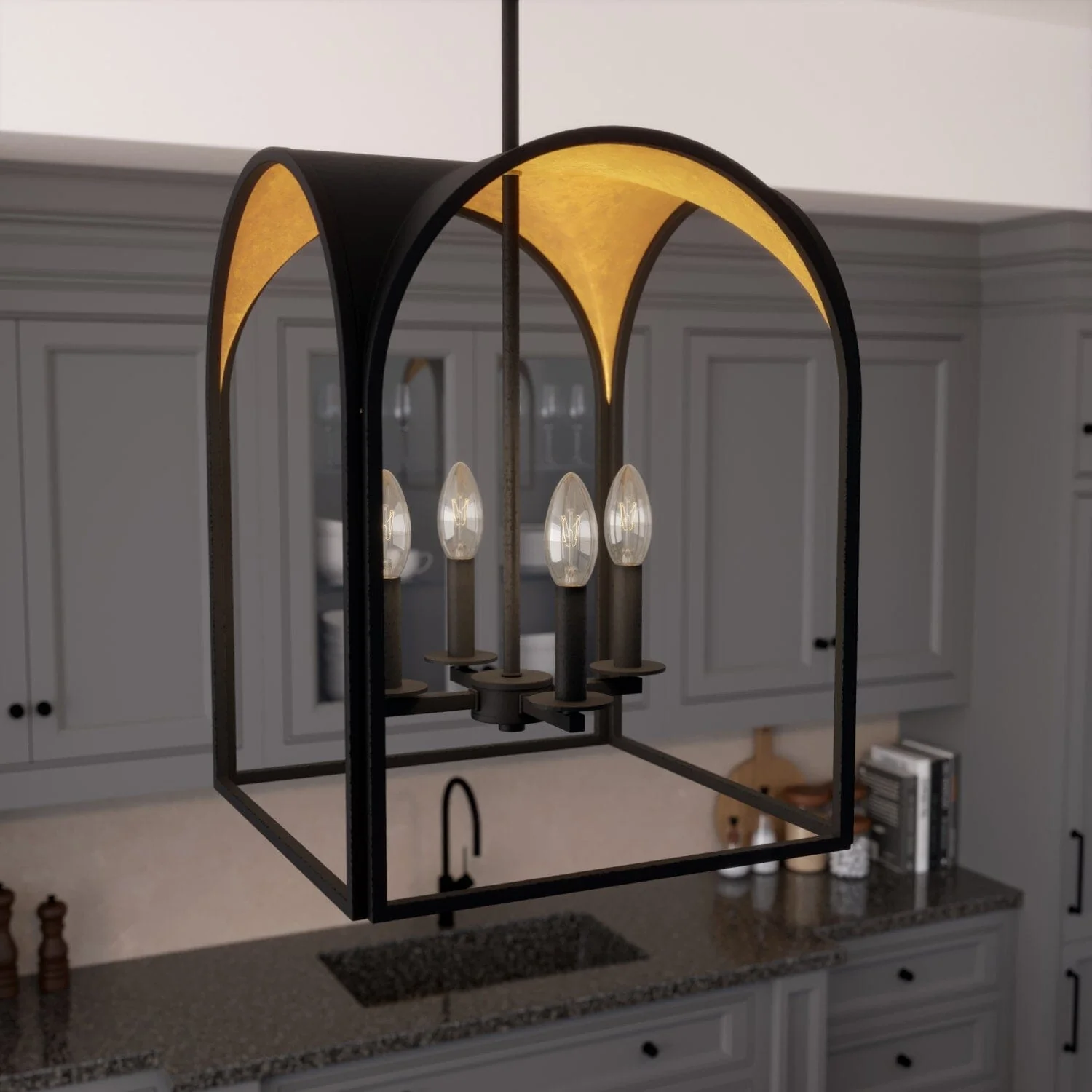 Dukestown 4 Light Lantern Pendant 15 in 1 Dukestown 4 Light Lantern Pendant 15 in