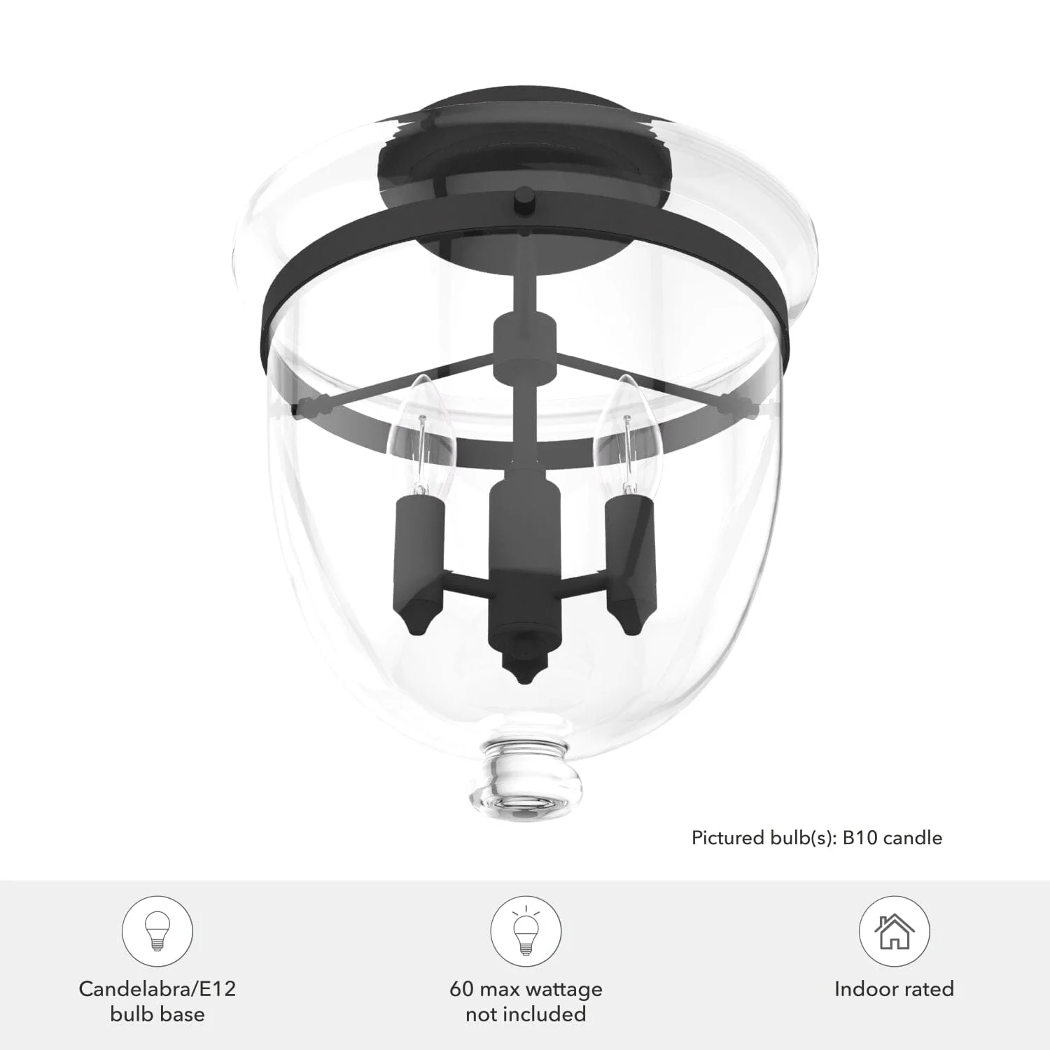 Belltown 3 Light Semi-Flush Mount 3 Belltown 3 Light Semi-Flush Mount