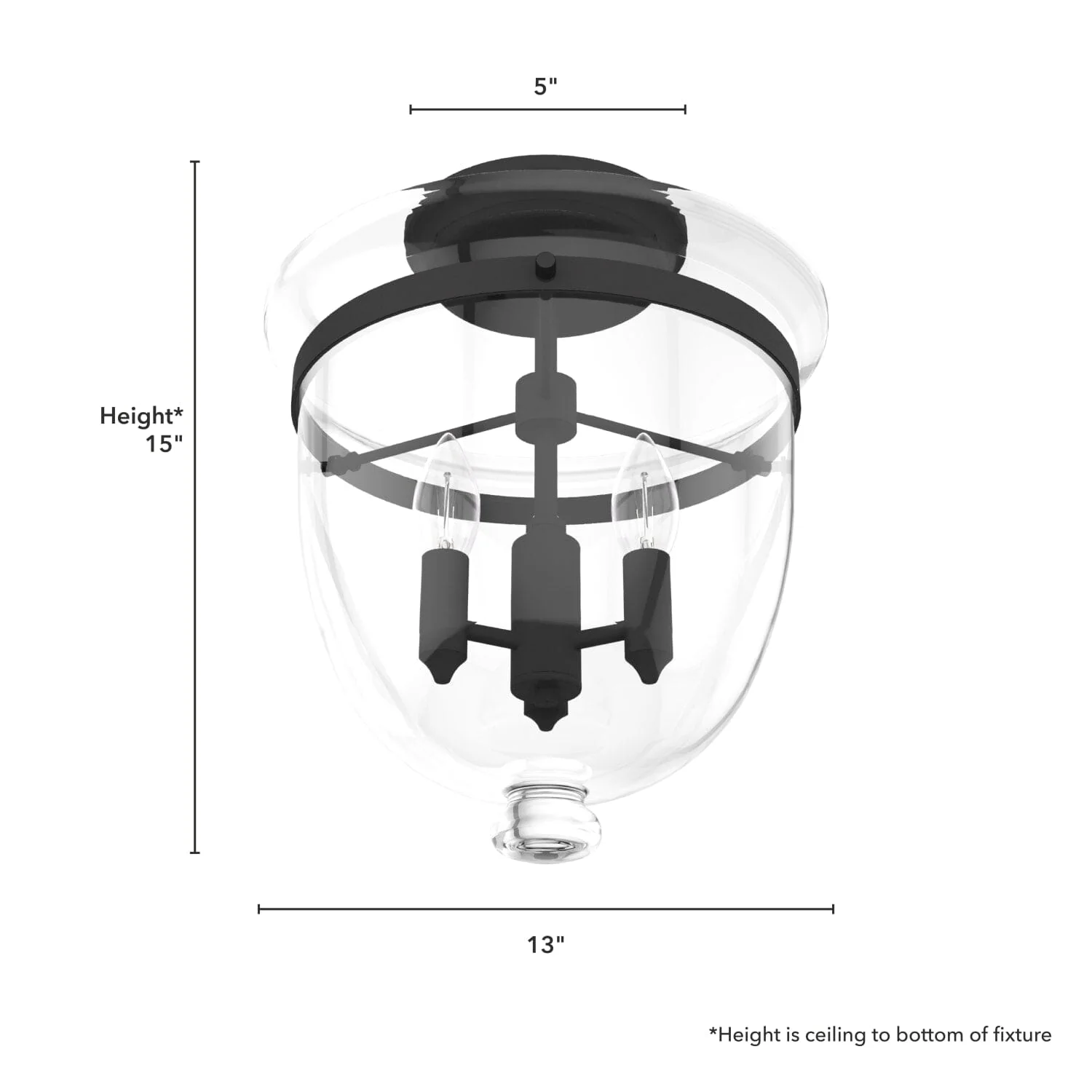 Belltown 3 Light Semi-Flush Mount 4 Belltown 3 Light Semi-Flush Mount
