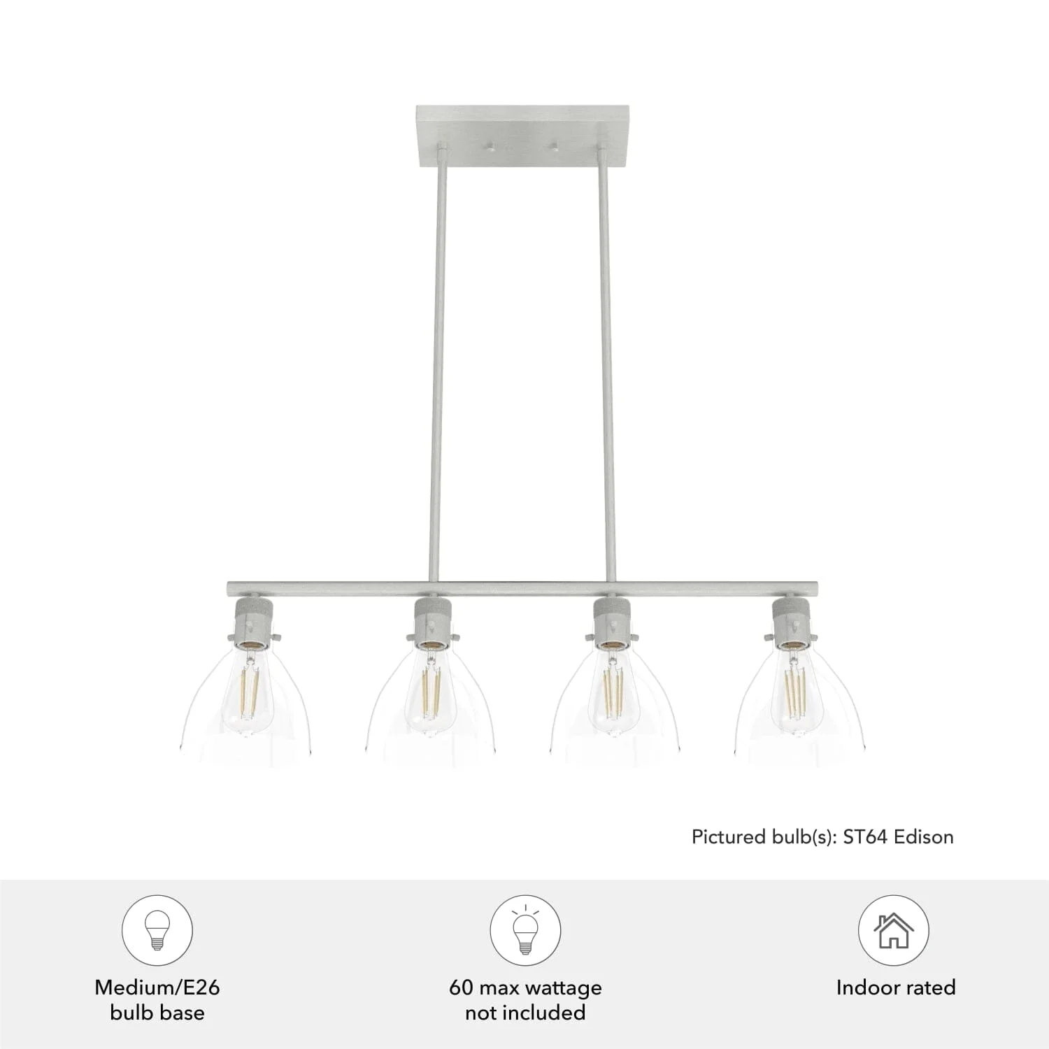 Van Nuys 4 Light Linear Chandelier 5 Van Nuys 4 Light Linear Chandelier