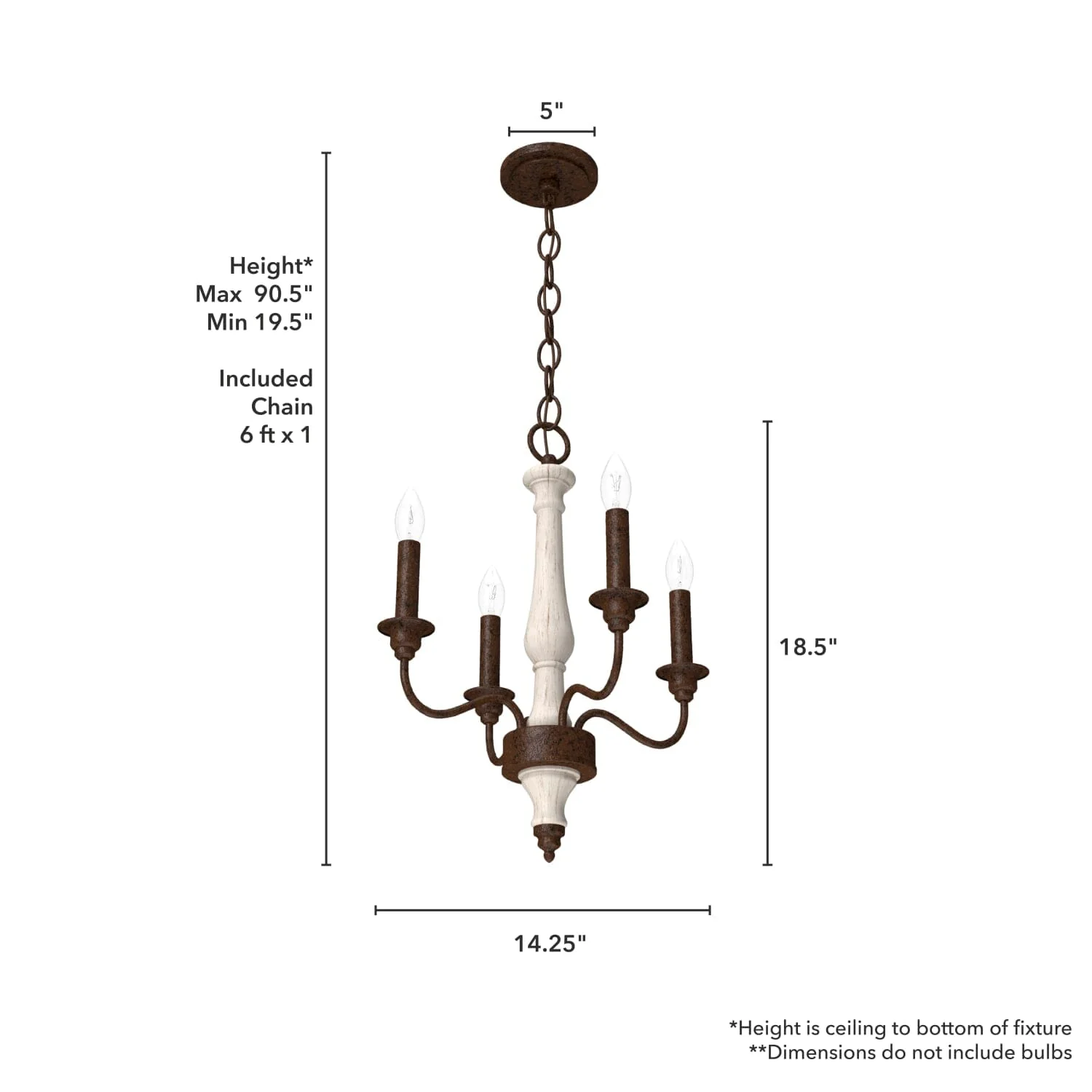 Teren 4 Light Mini Chandelier 4 Teren 4 Light Mini Chandelier