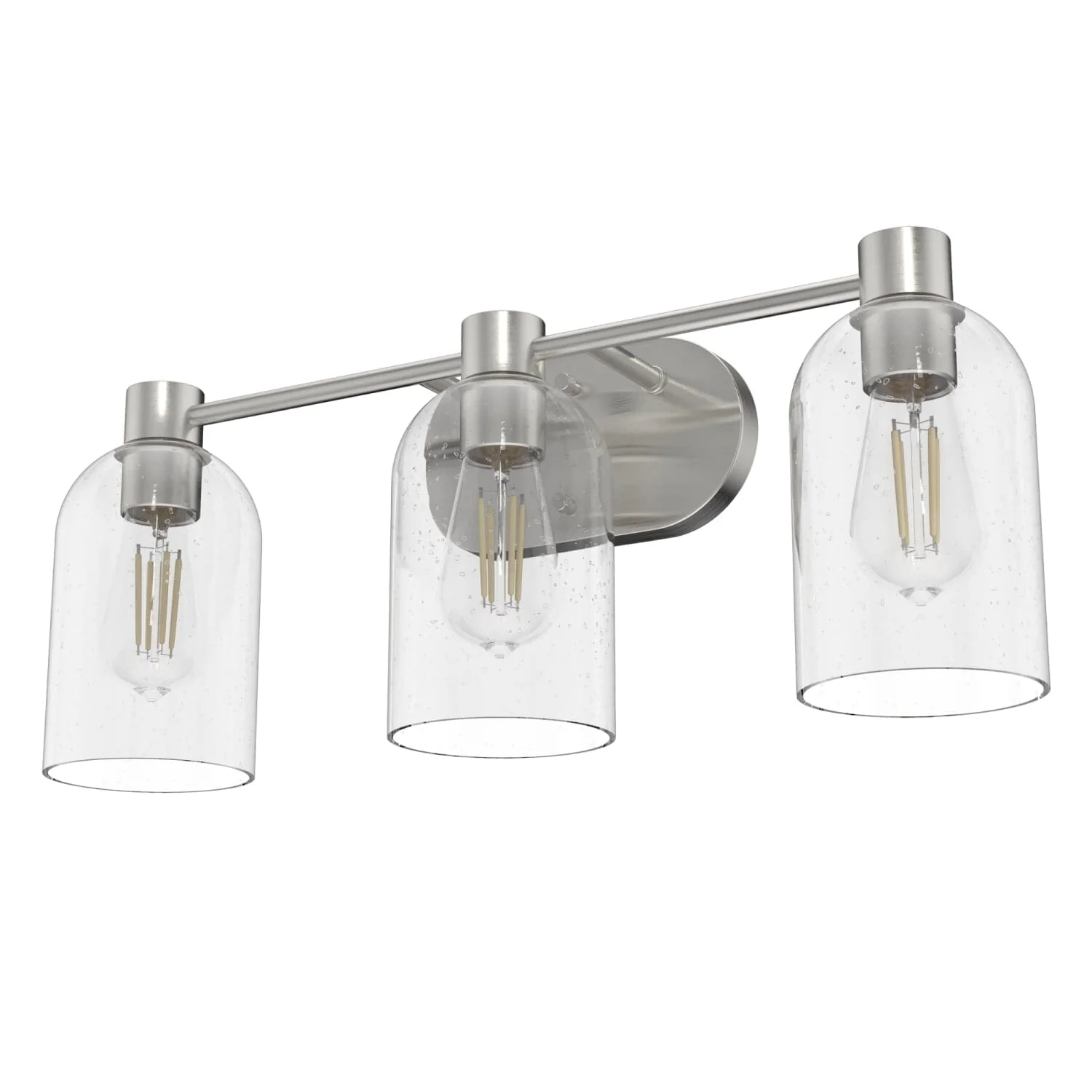 Lochemeade Clear Seeded Glass 3 Light Vanity 13 Lochemeade Clear Seeded Glass 3 Light Vanity