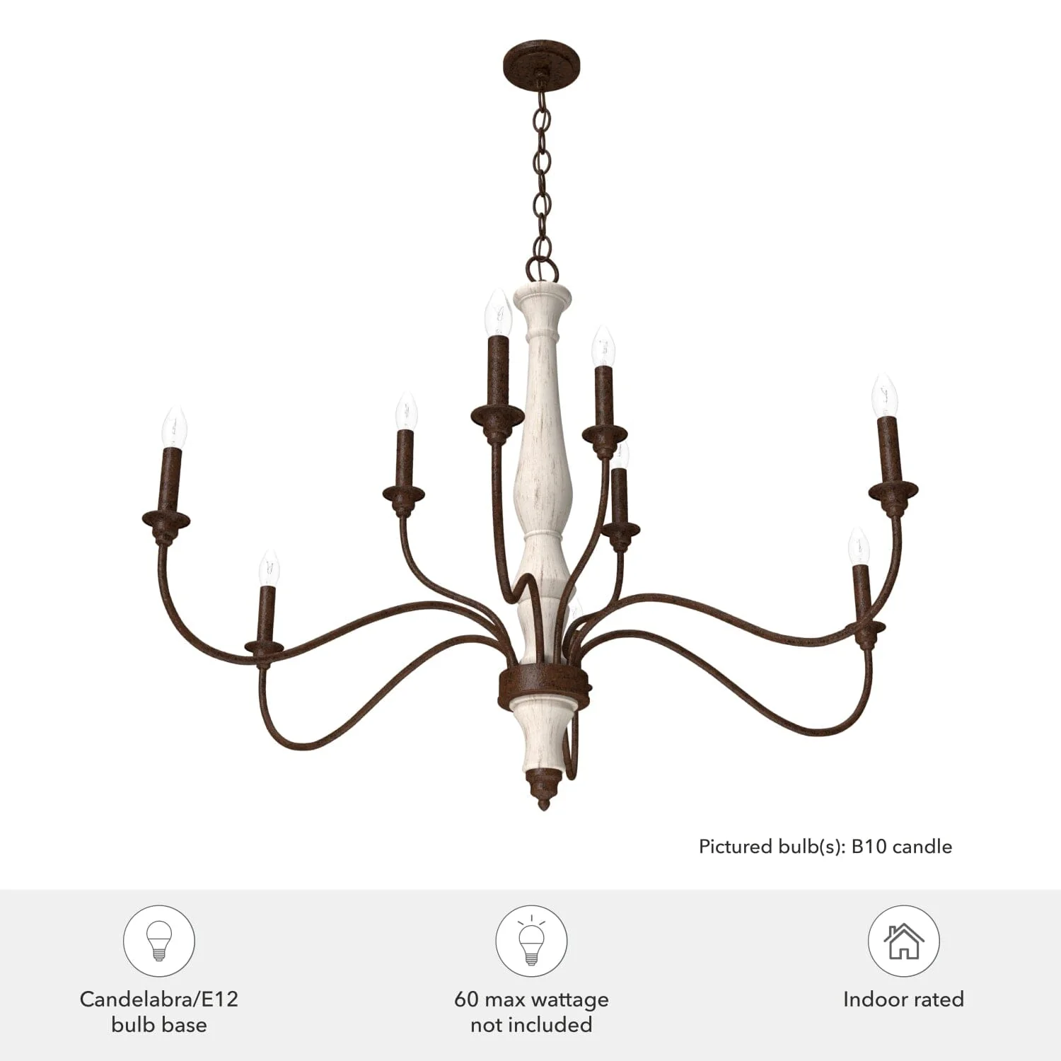 Teren 9 Light 2-Tier Chandelier 3 Teren 9 Light 2-Tier Chandelier
