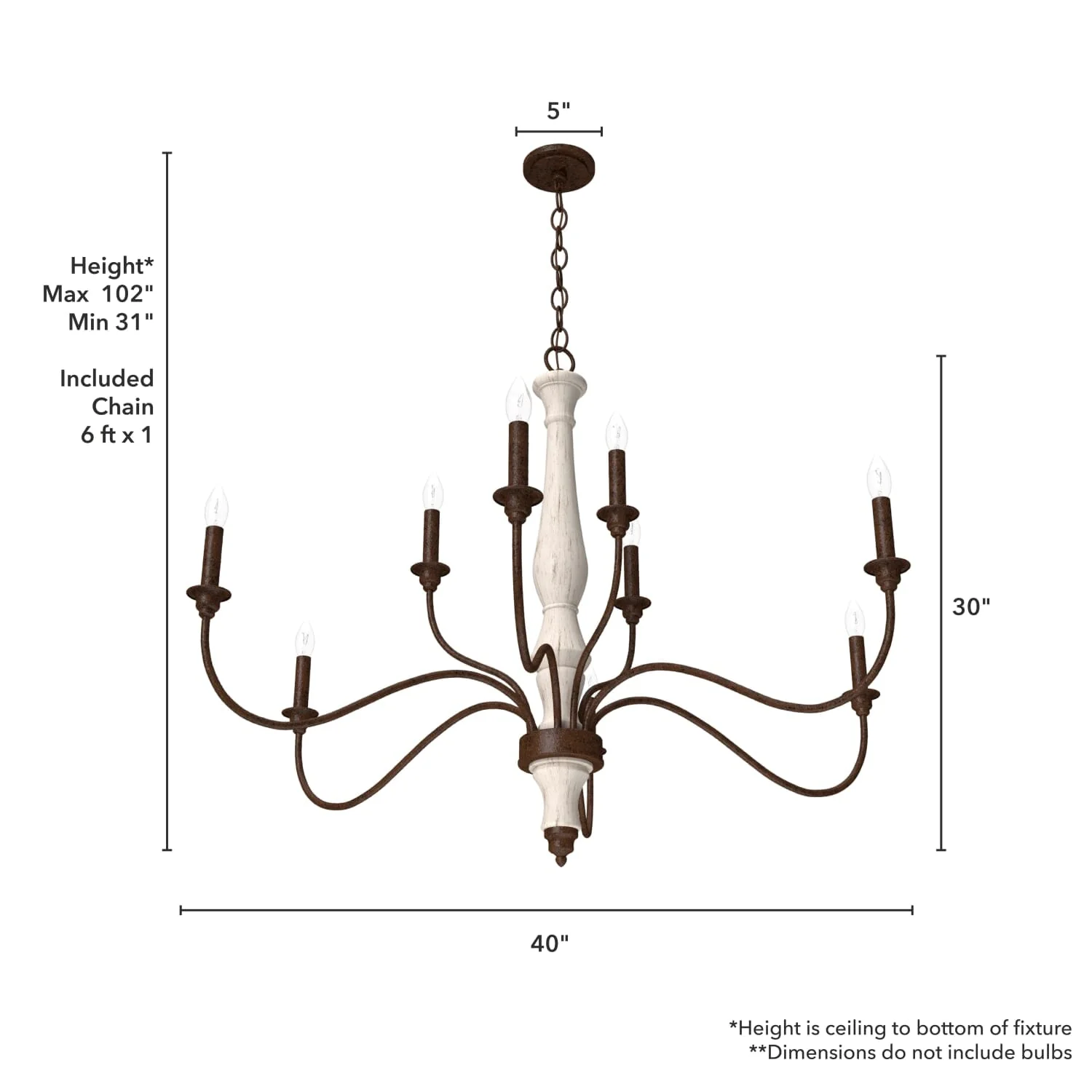 Teren 9 Light 2-Tier Chandelier 4 Teren 9 Light 2-Tier Chandelier
