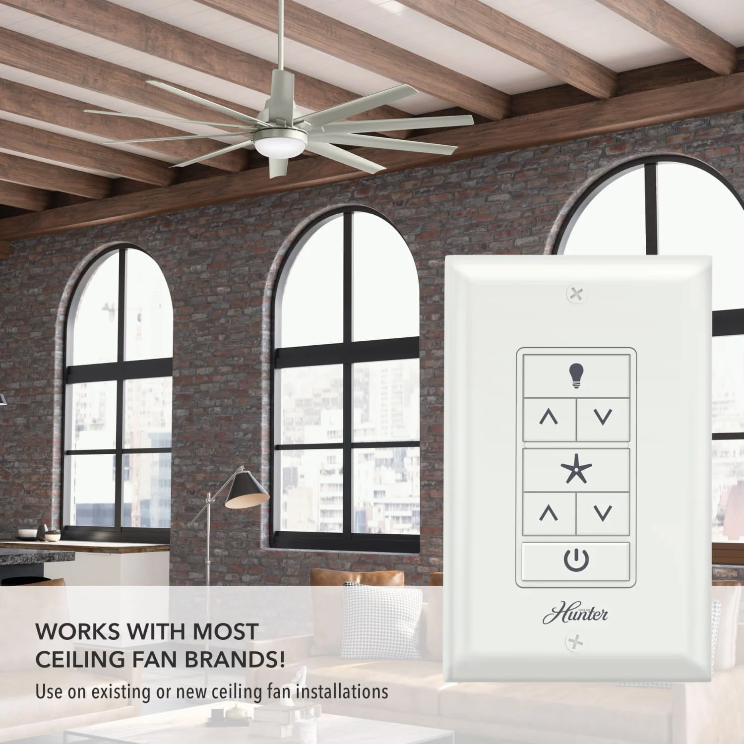 Universal Fan-Light Wall Control (Receiver Not Included) - 99815 2 Universal Fan-Light Wall Control (Receiver Not Included) - 99815